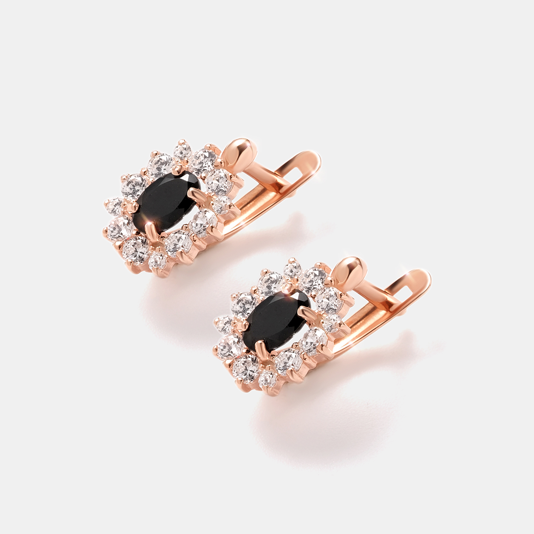 Серебряные серьги со шпинелью