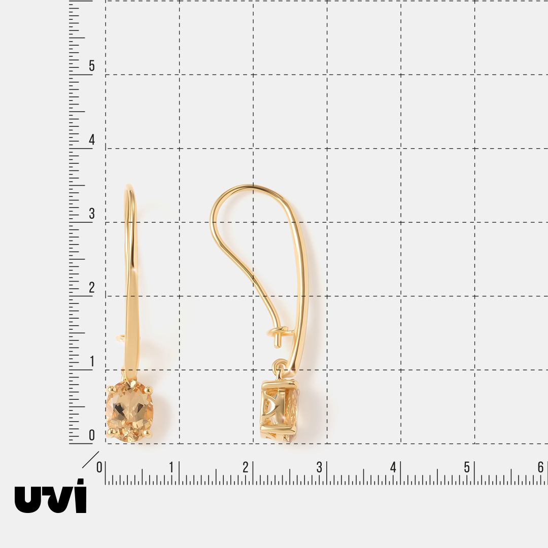 Серебряные серьги с гелиодорами