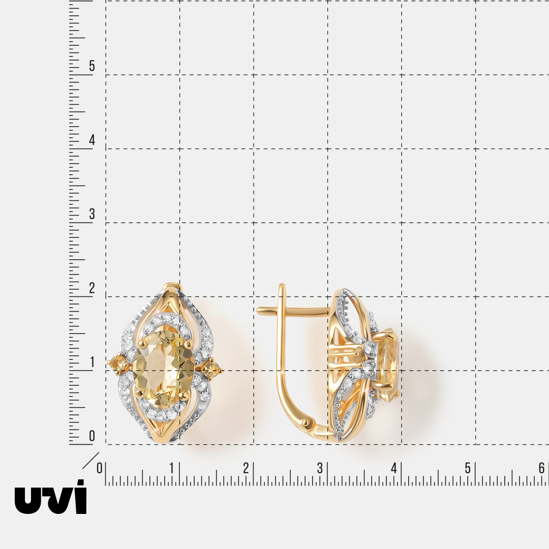 Серебряные серьги с гелиодорами