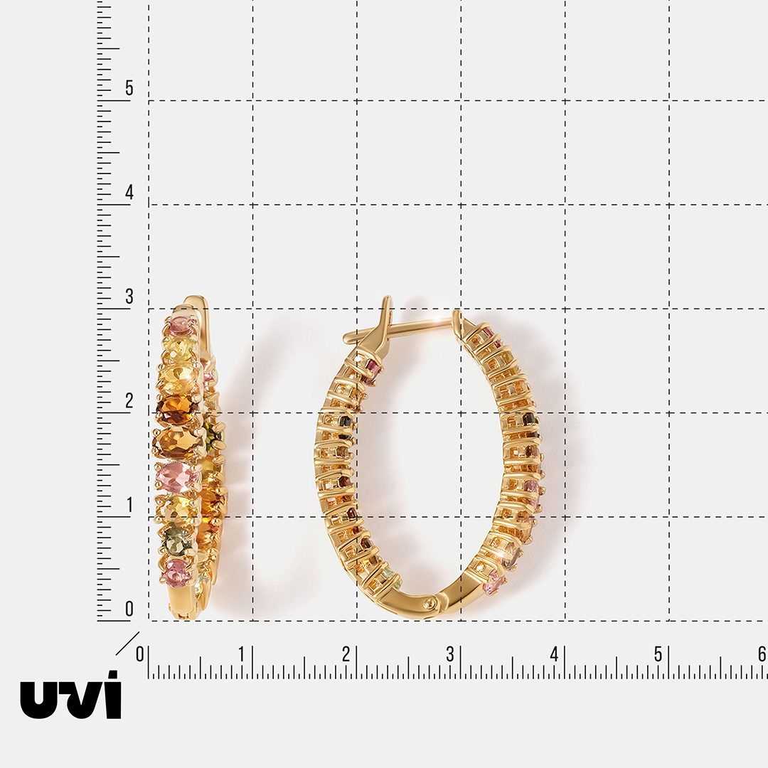 Серебряные серьги с турмалинами