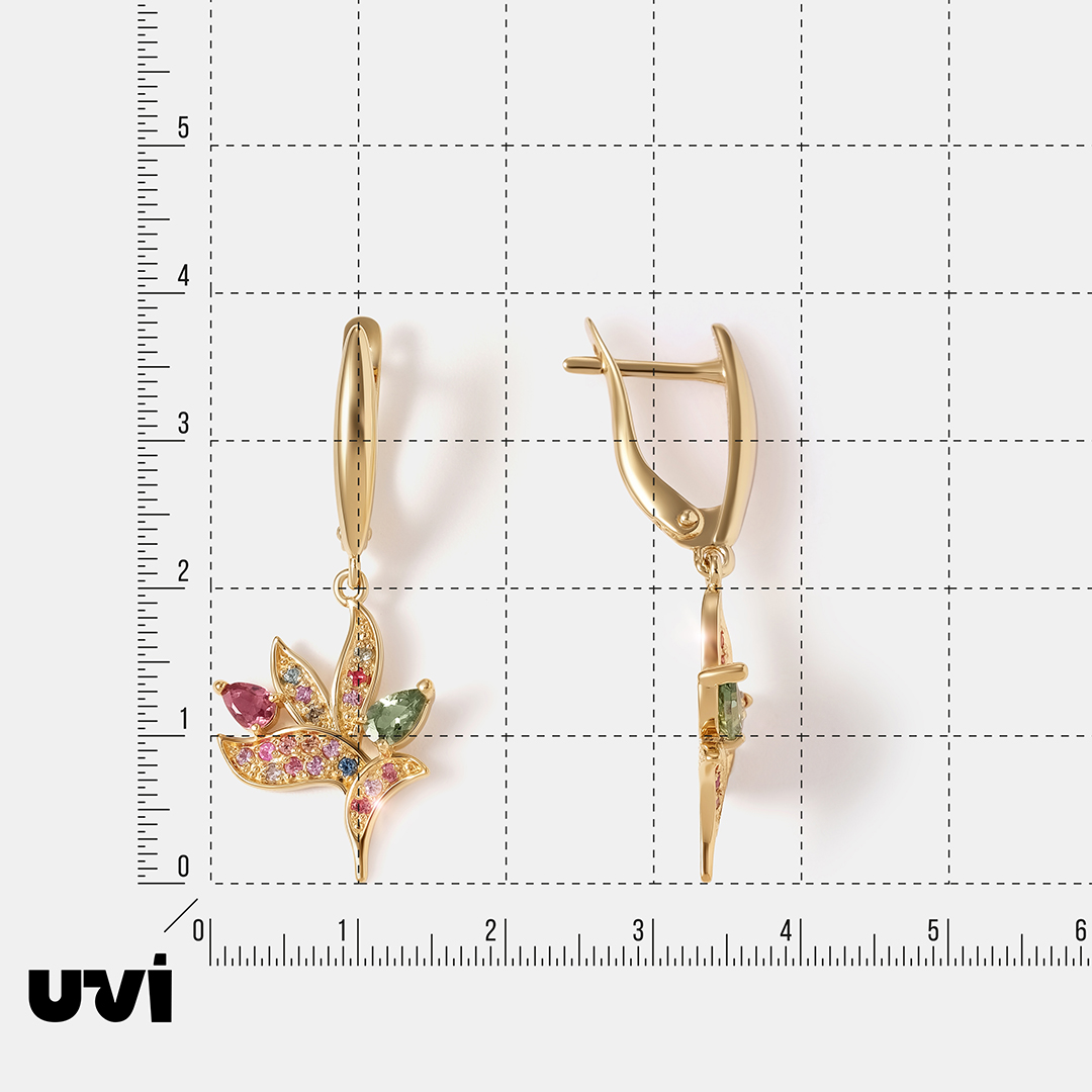 Серебряные серьги с турмалинами