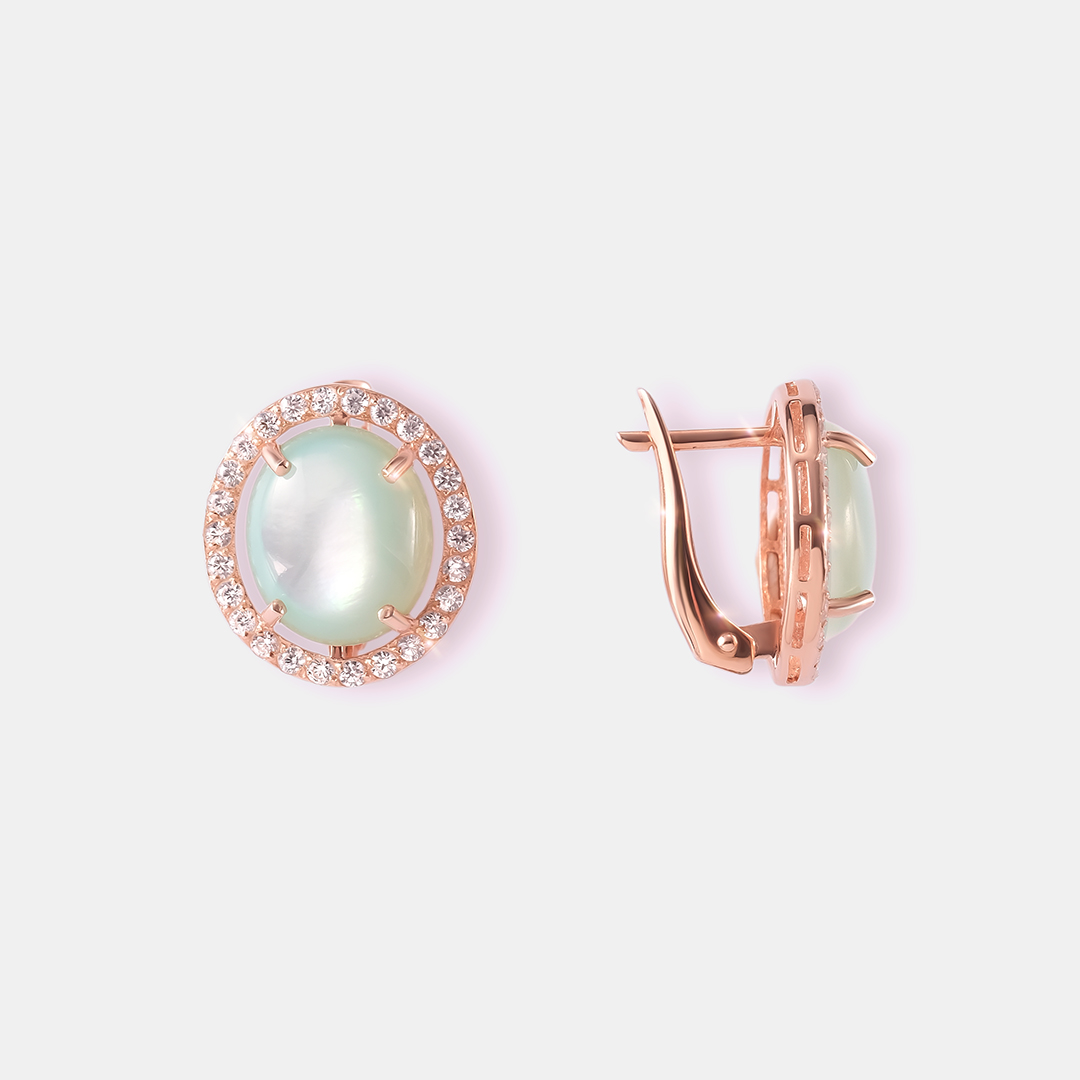 Серебряные серьги с перламутром