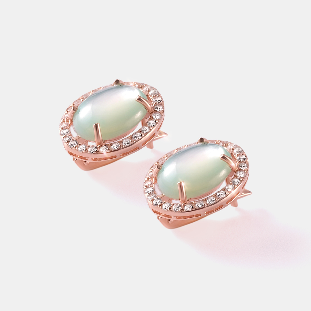 Серебряные серьги с перламутром