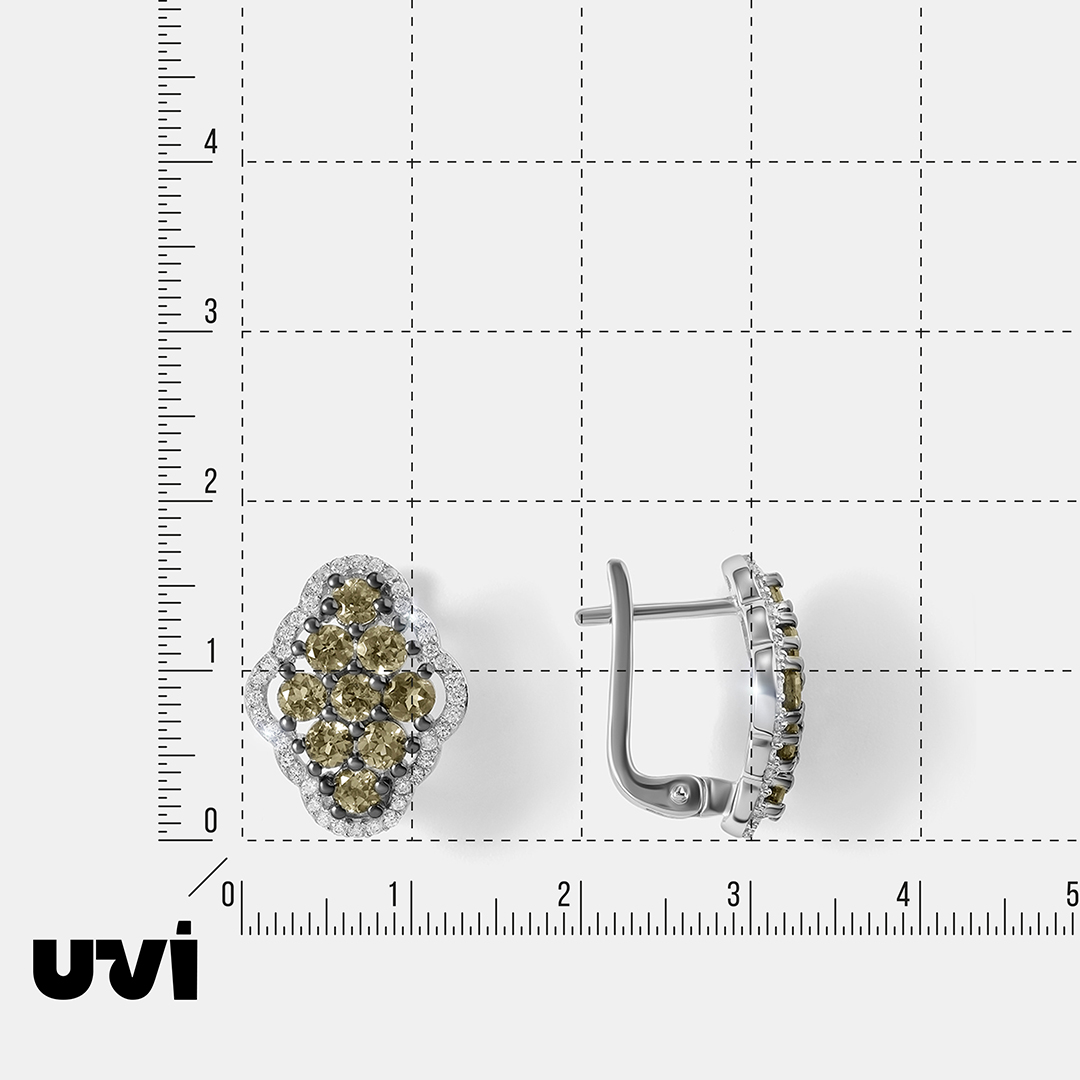 Серебряные серьги с гранатами