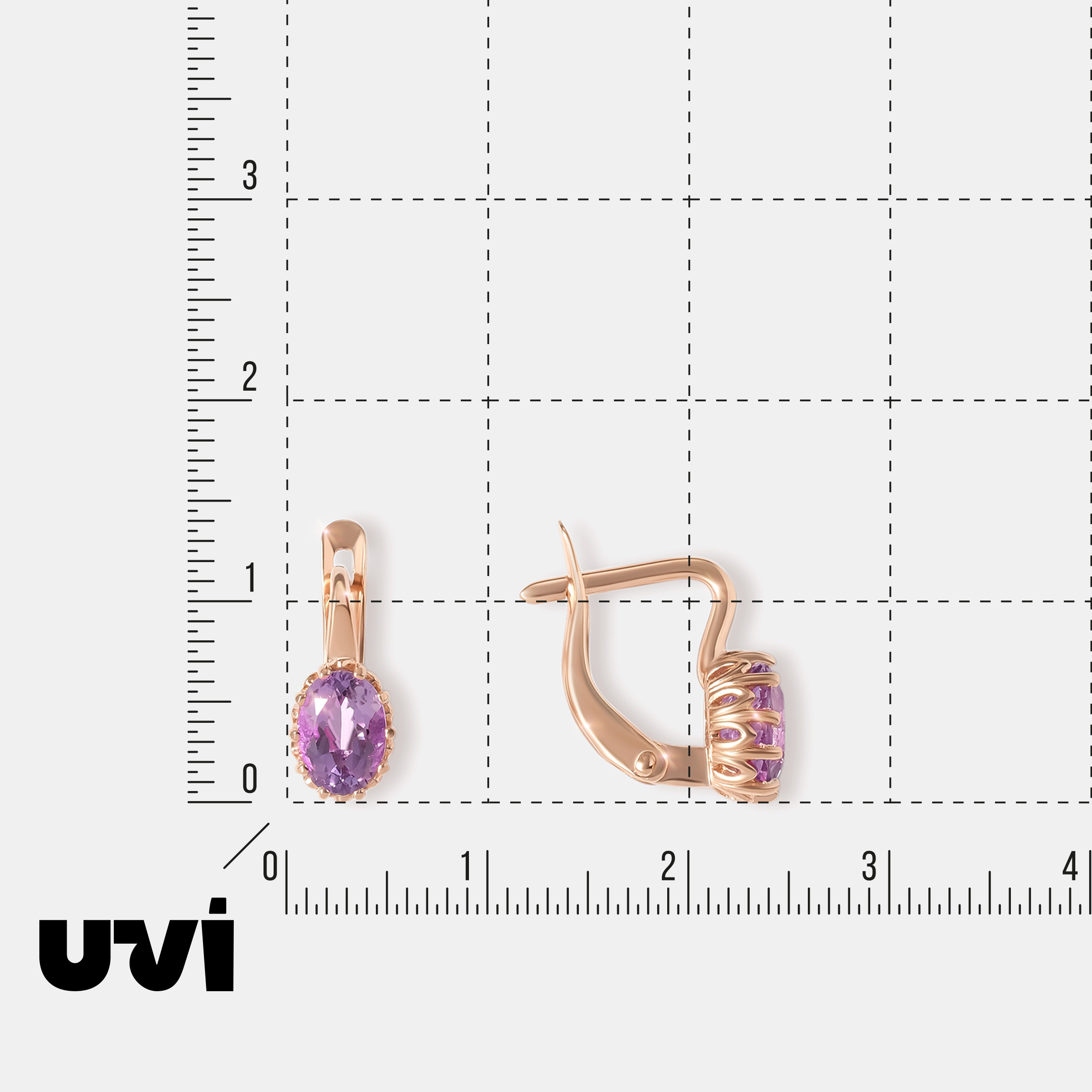 Серебряные серьги с аметистами