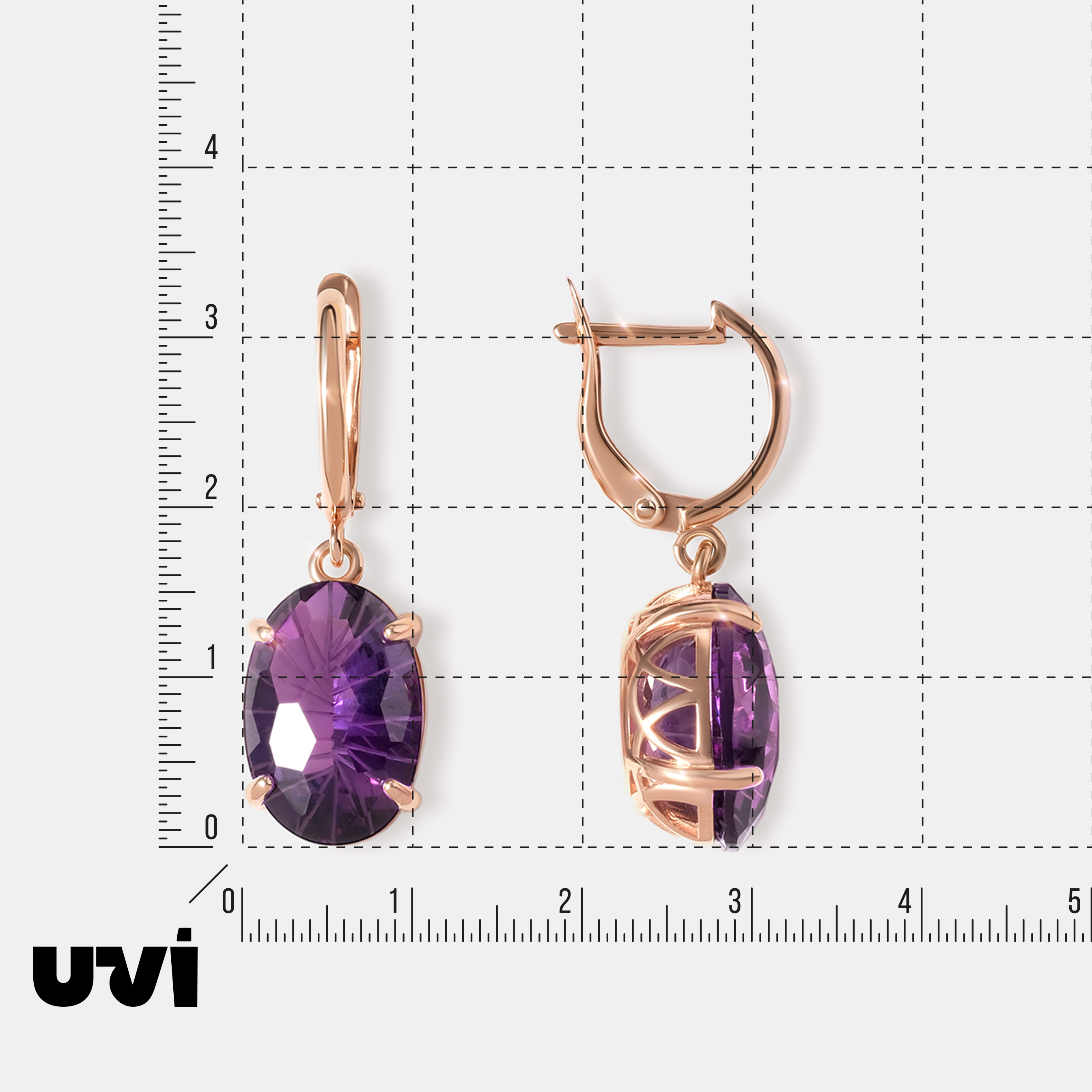 Серебряные серьги с аметистами
