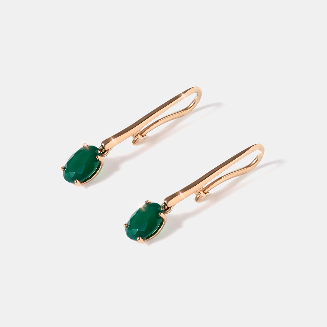 Серебряные серьги с агатами
