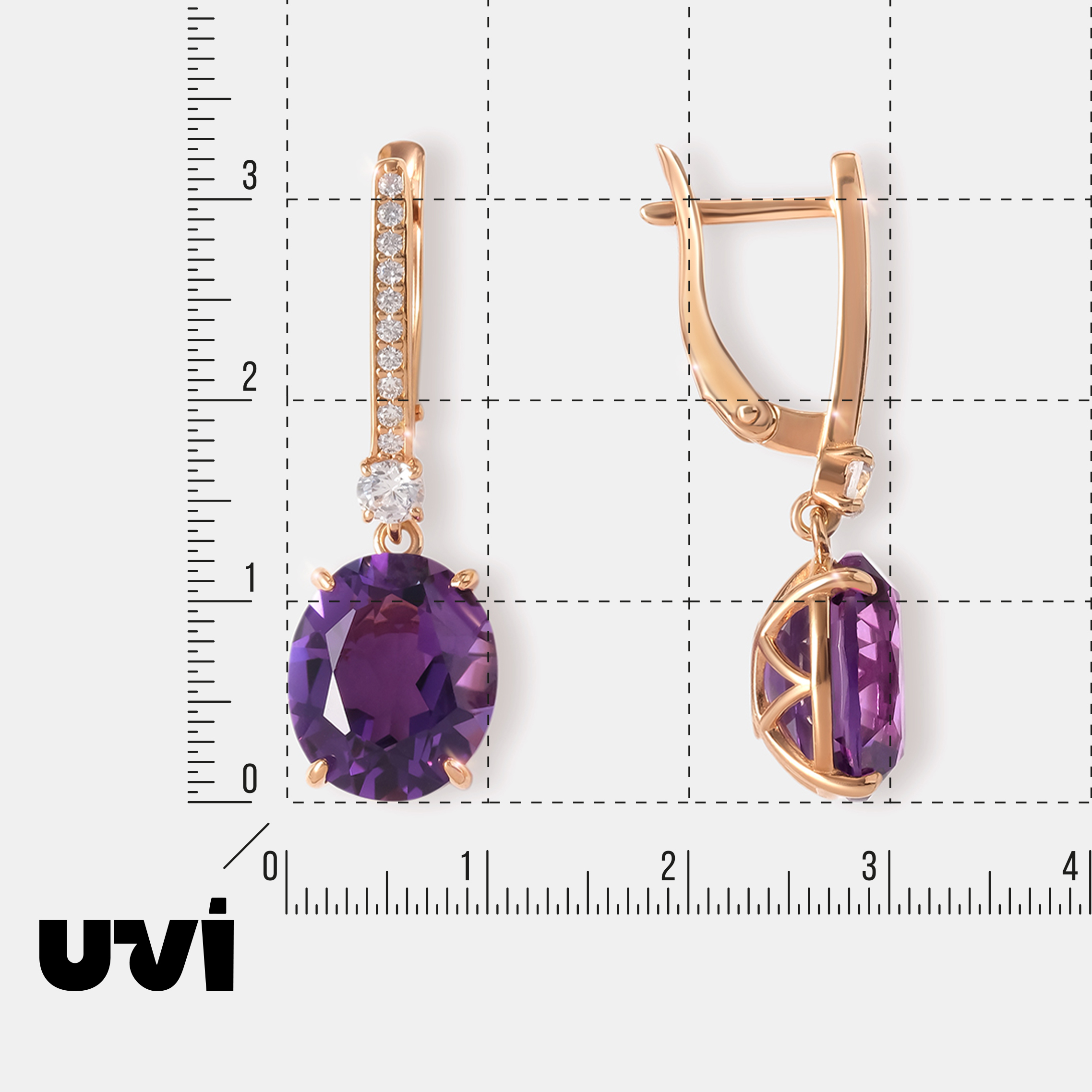 Серебряные серьги с аметистами