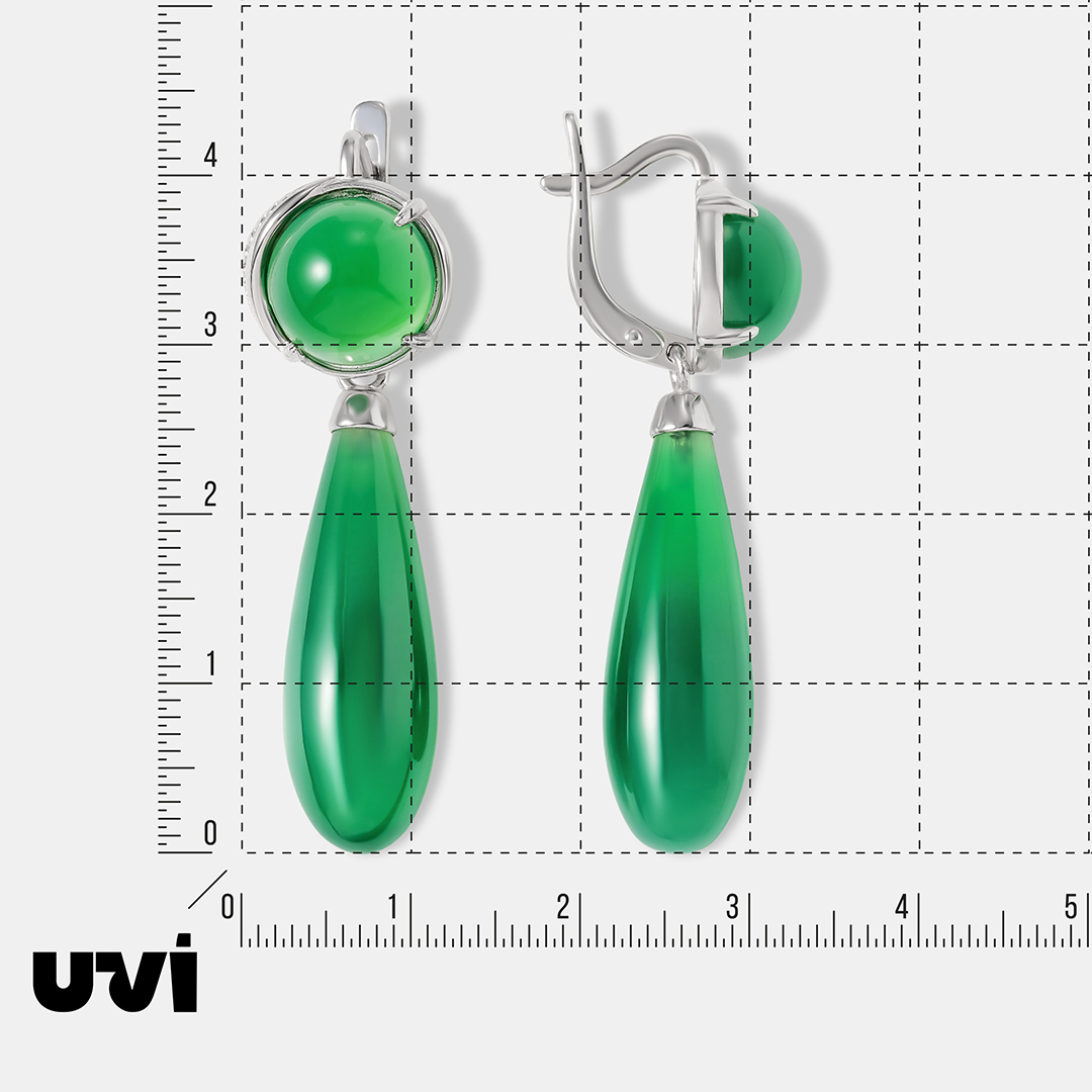 Серебряные серьги с агатами
