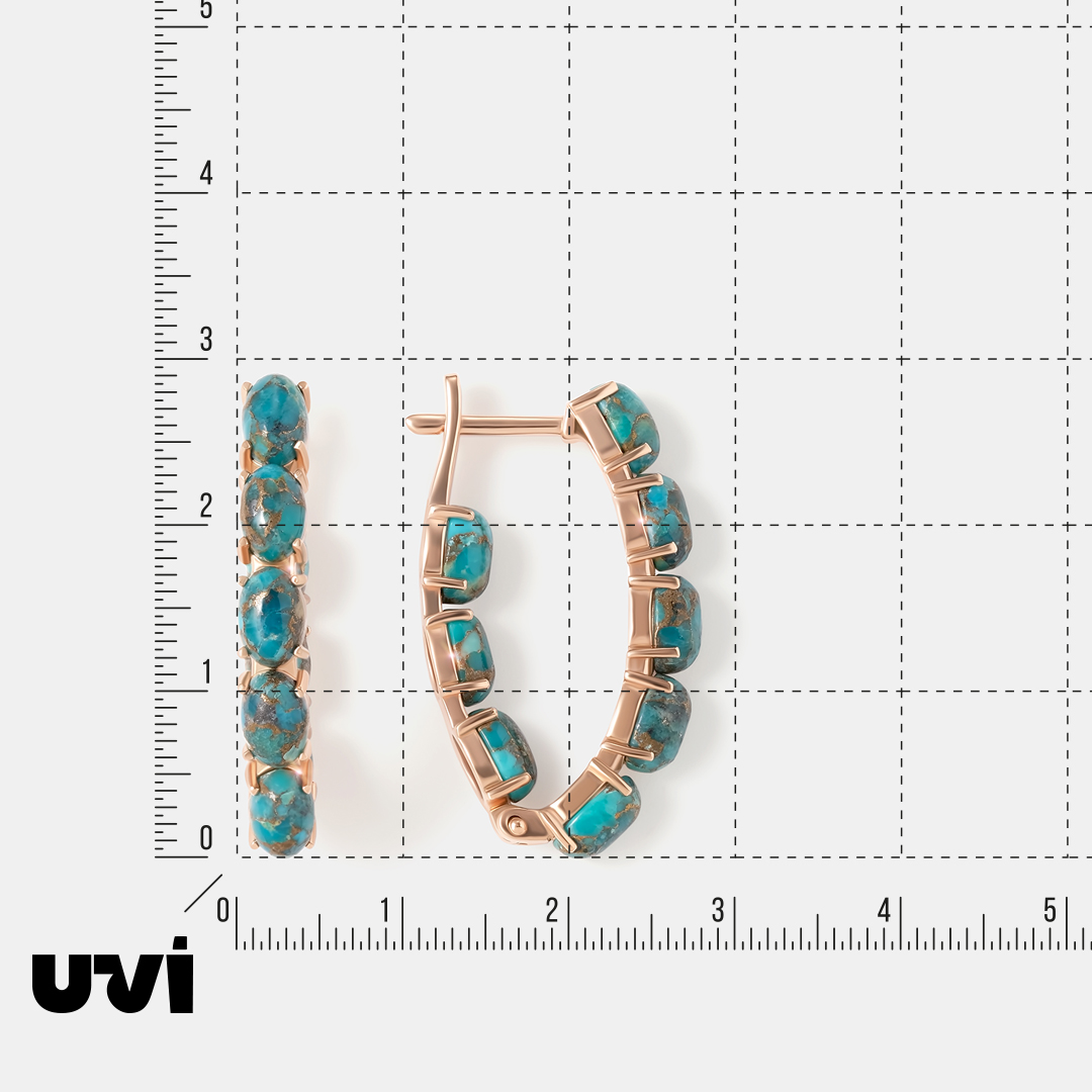 Серебряные серьги с бирюзой