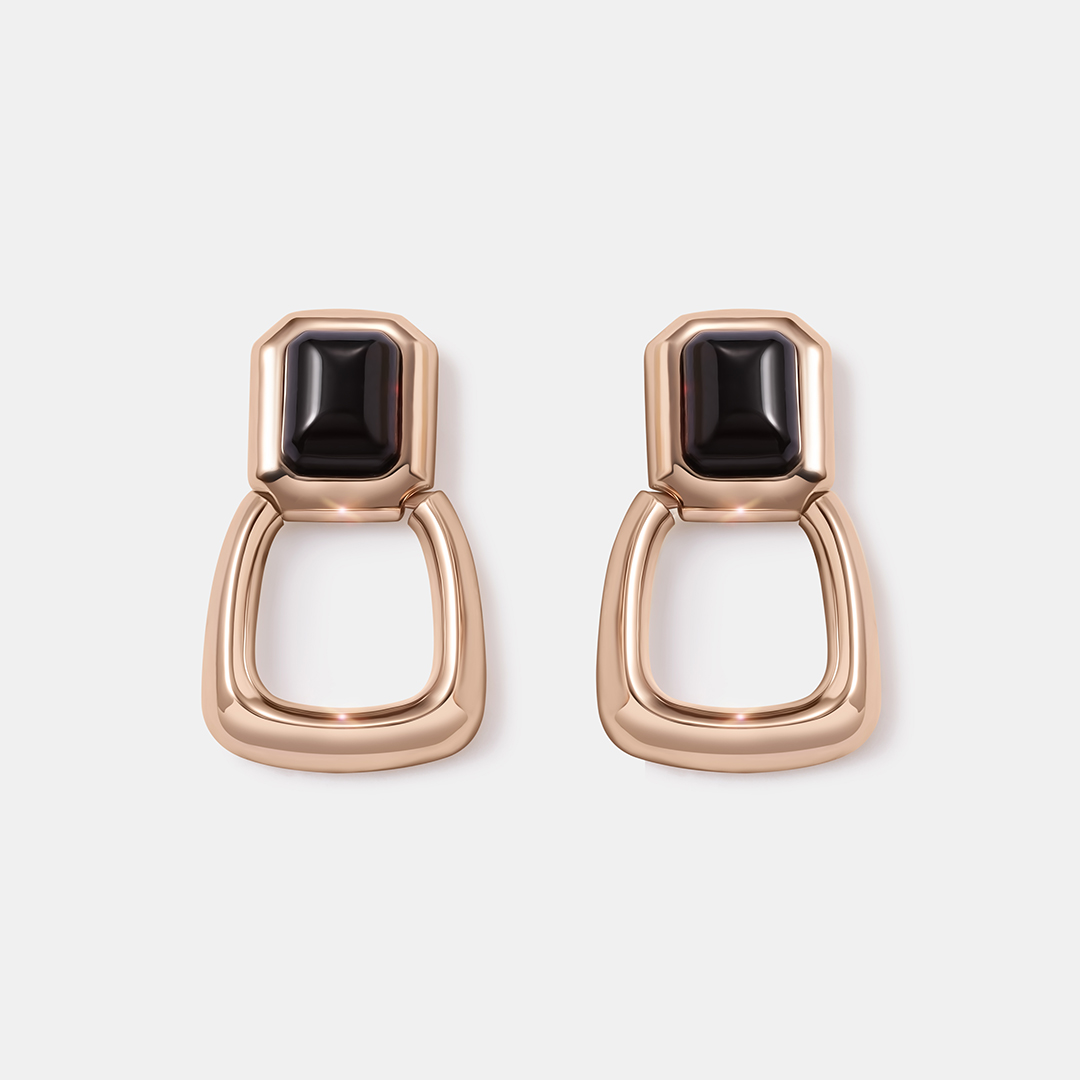 Серебряные серьги с янтарем