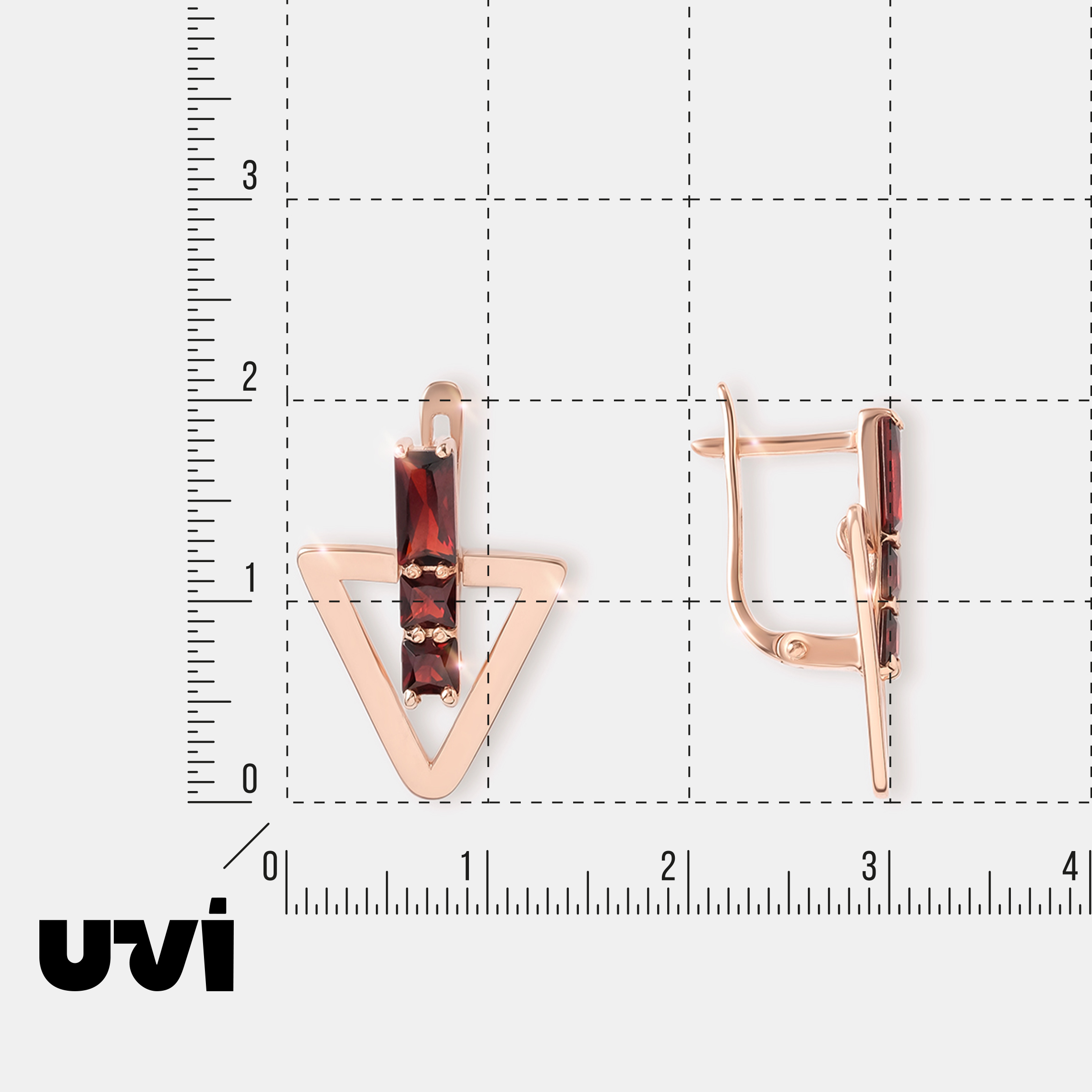 Серебряные серьги с гранатами