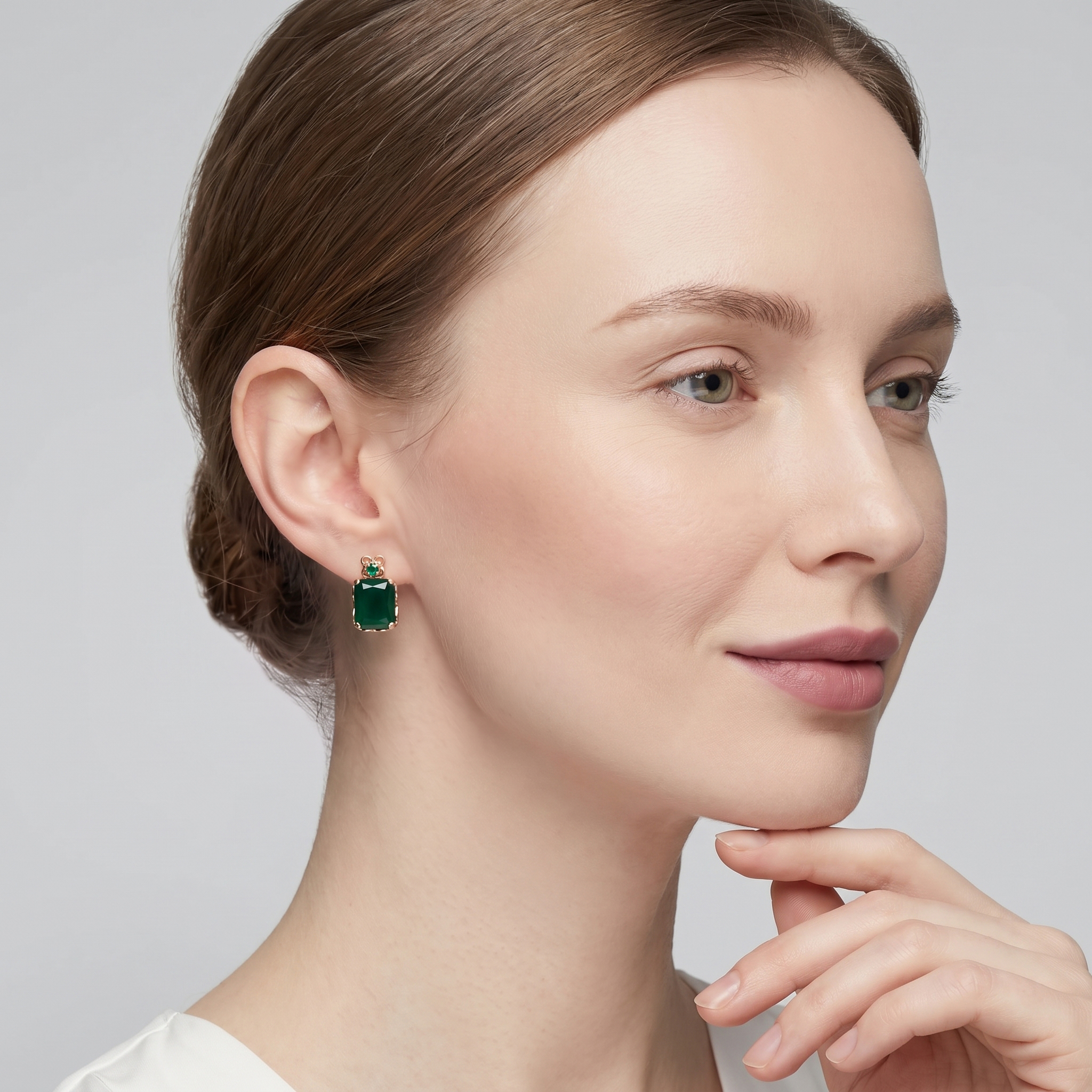 Серебряные серьги с агатами