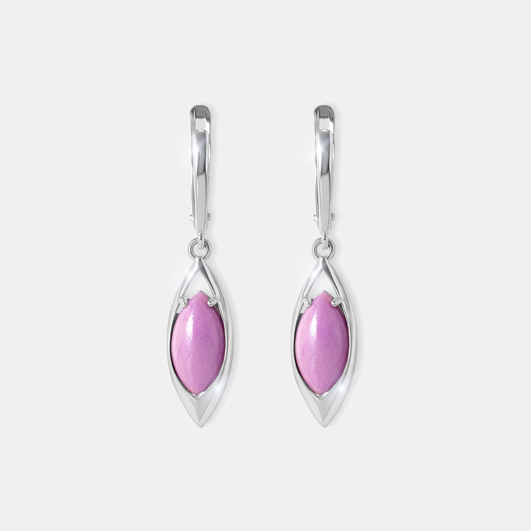Серебряные серьги с фосфосидеритами