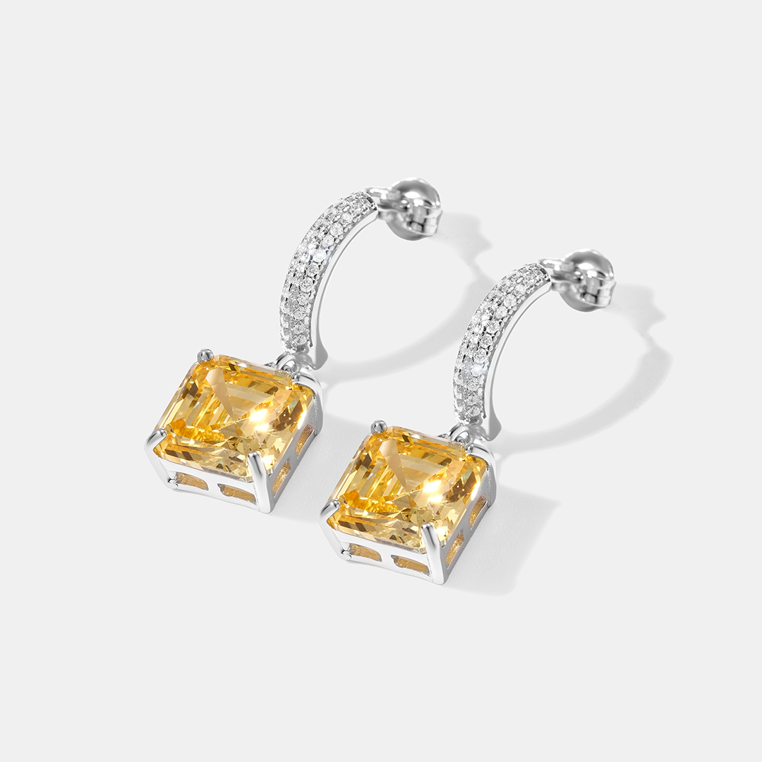 Серебряные серьги-пусеты с кубическим цирконием