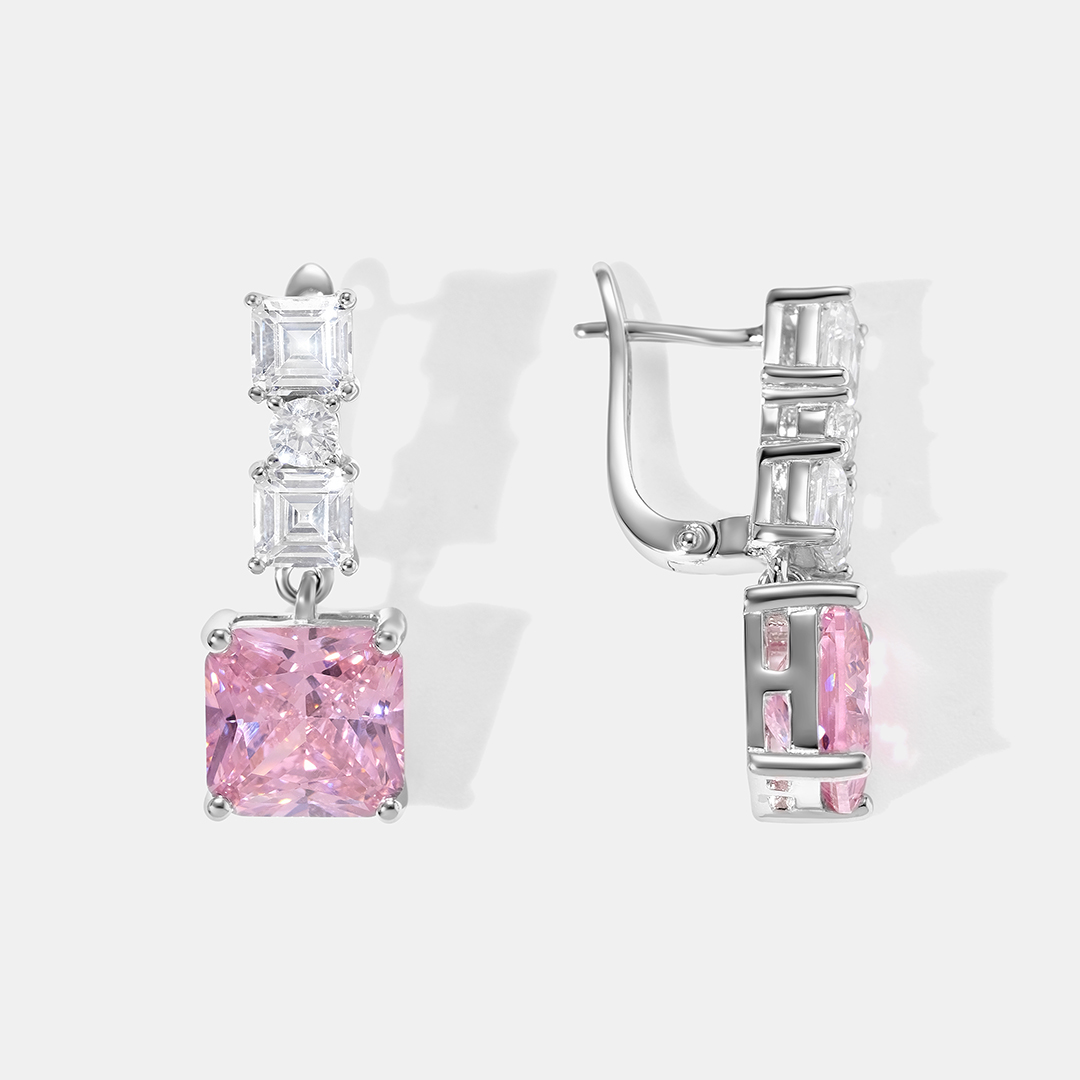 Серебряные серьги с кубическим цирконием