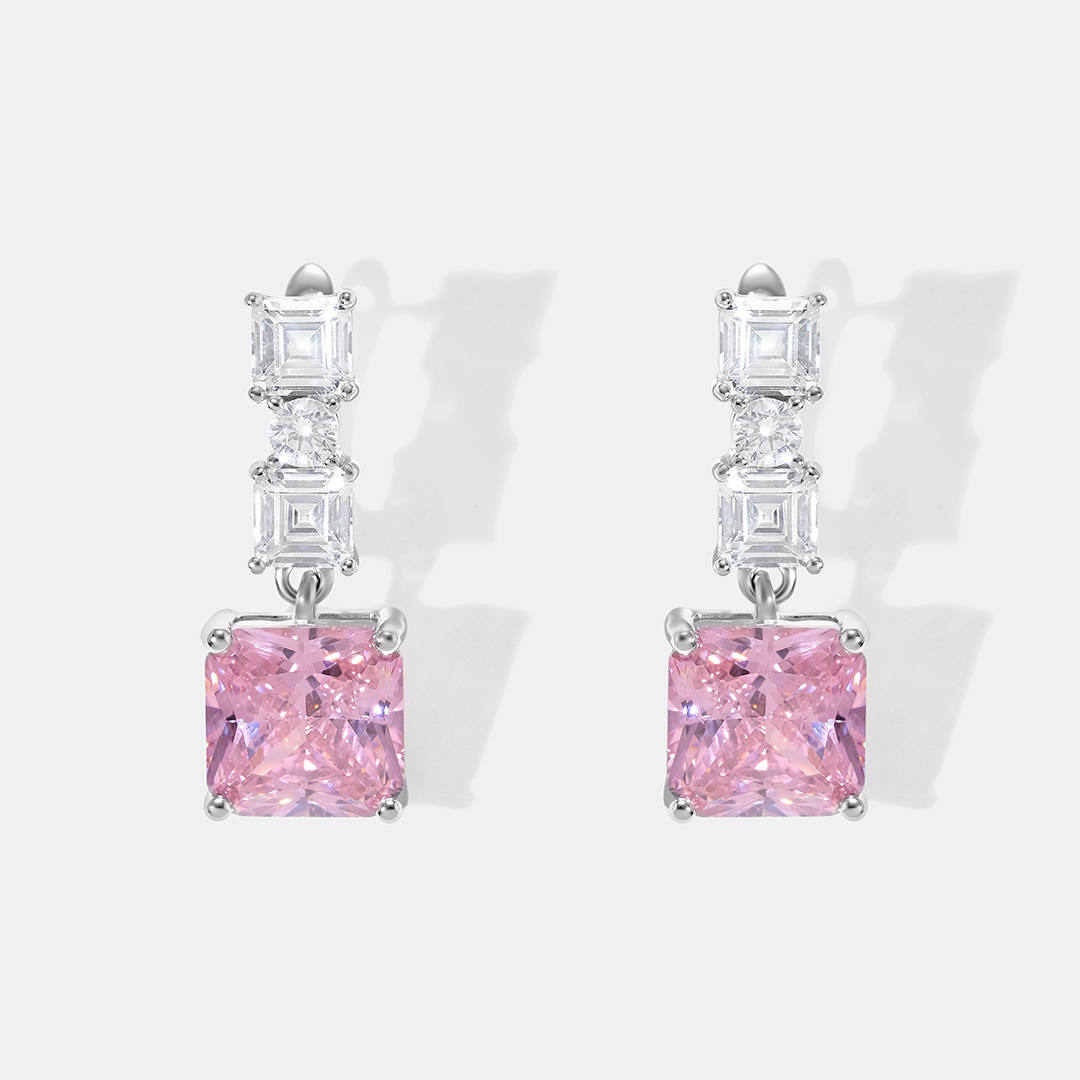 Серебряные серьги с кубическим цирконием