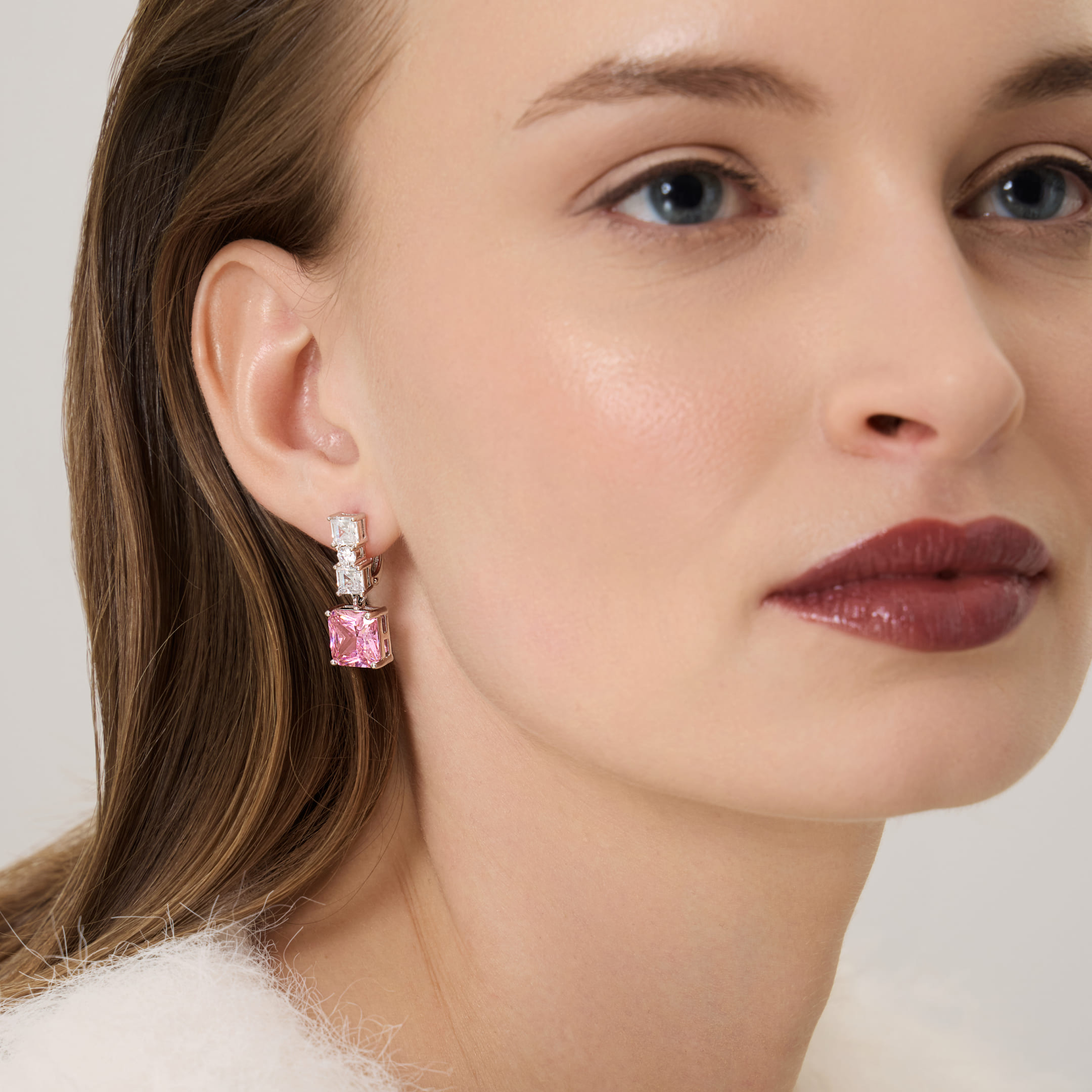 Серебряные серьги с кубическим цирконием