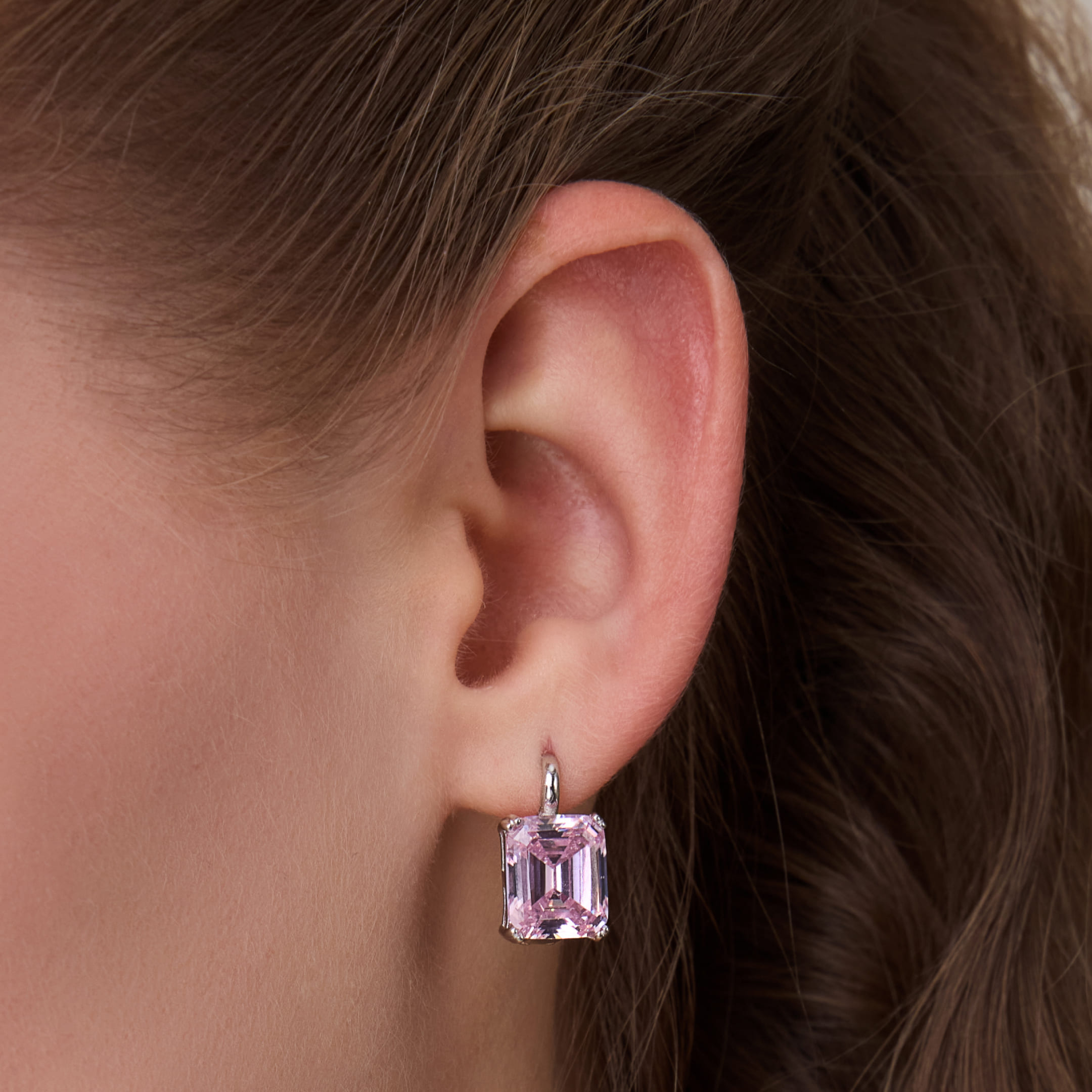 Серебряные серьги с кубическим цирконием