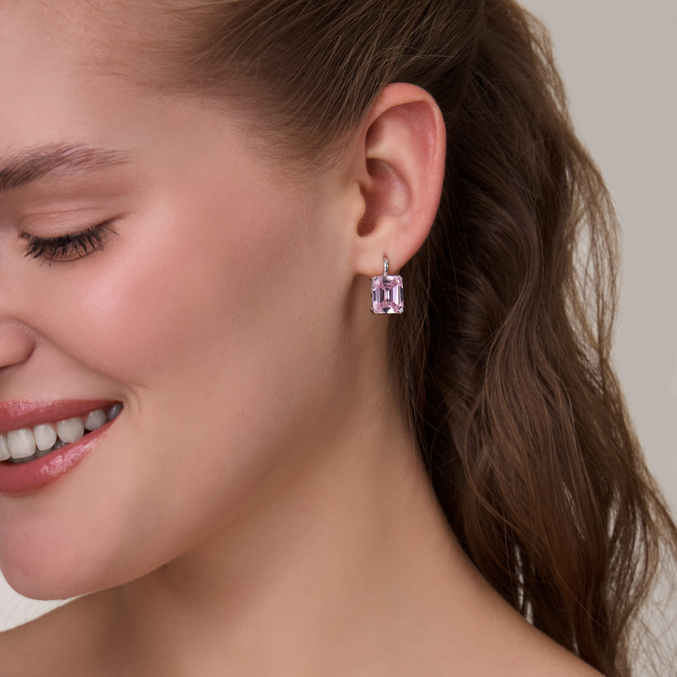 Серебряные серьги с кубическим цирконием