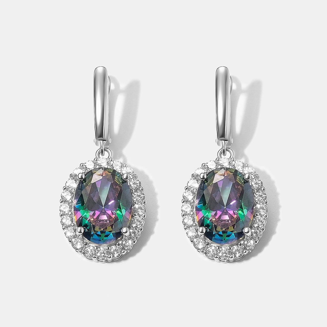 Серебряные серьги с кубическим цирконием