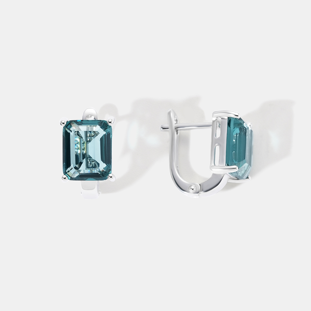 Серебряные серьги с алпанитами