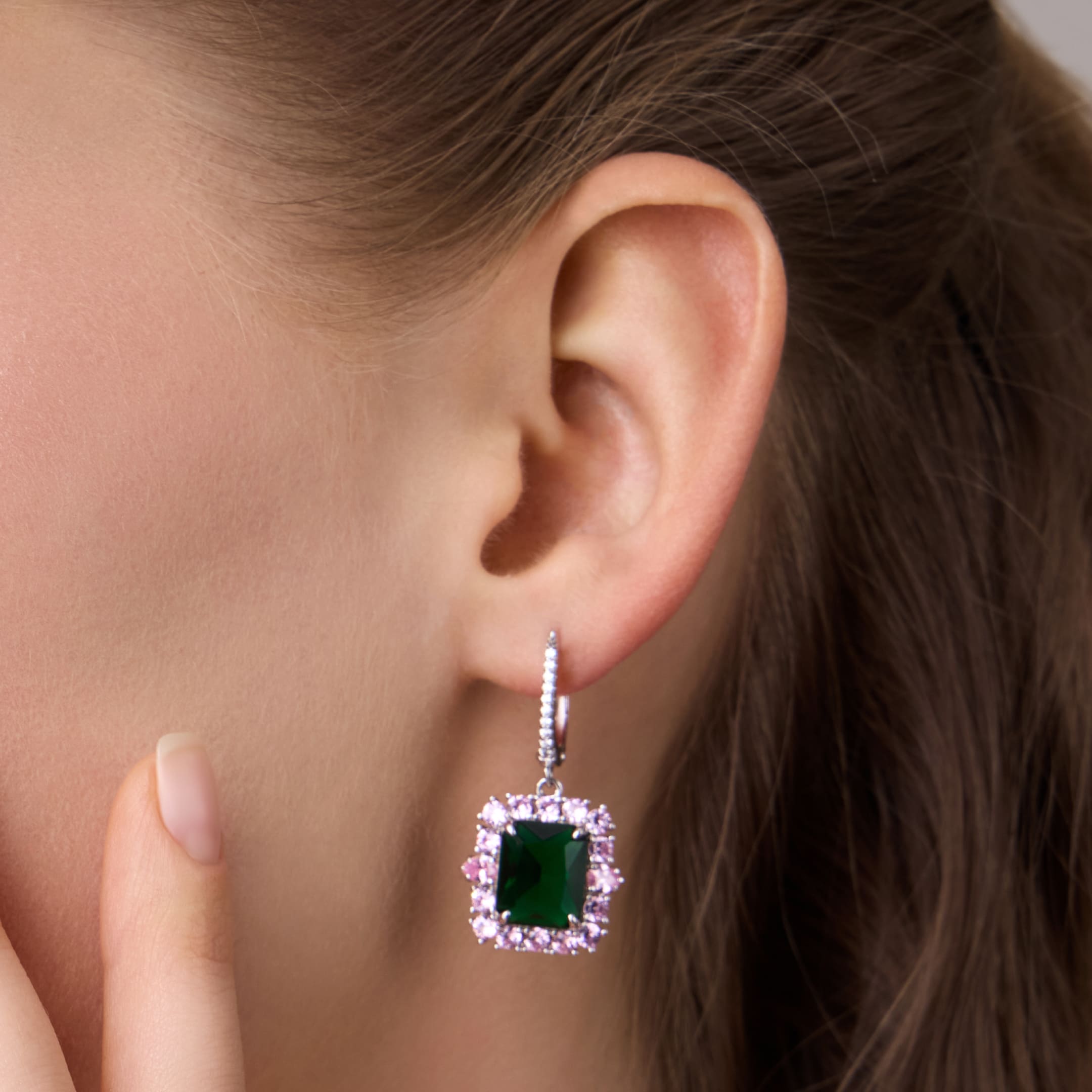 Серебряные серьги с алпанитами