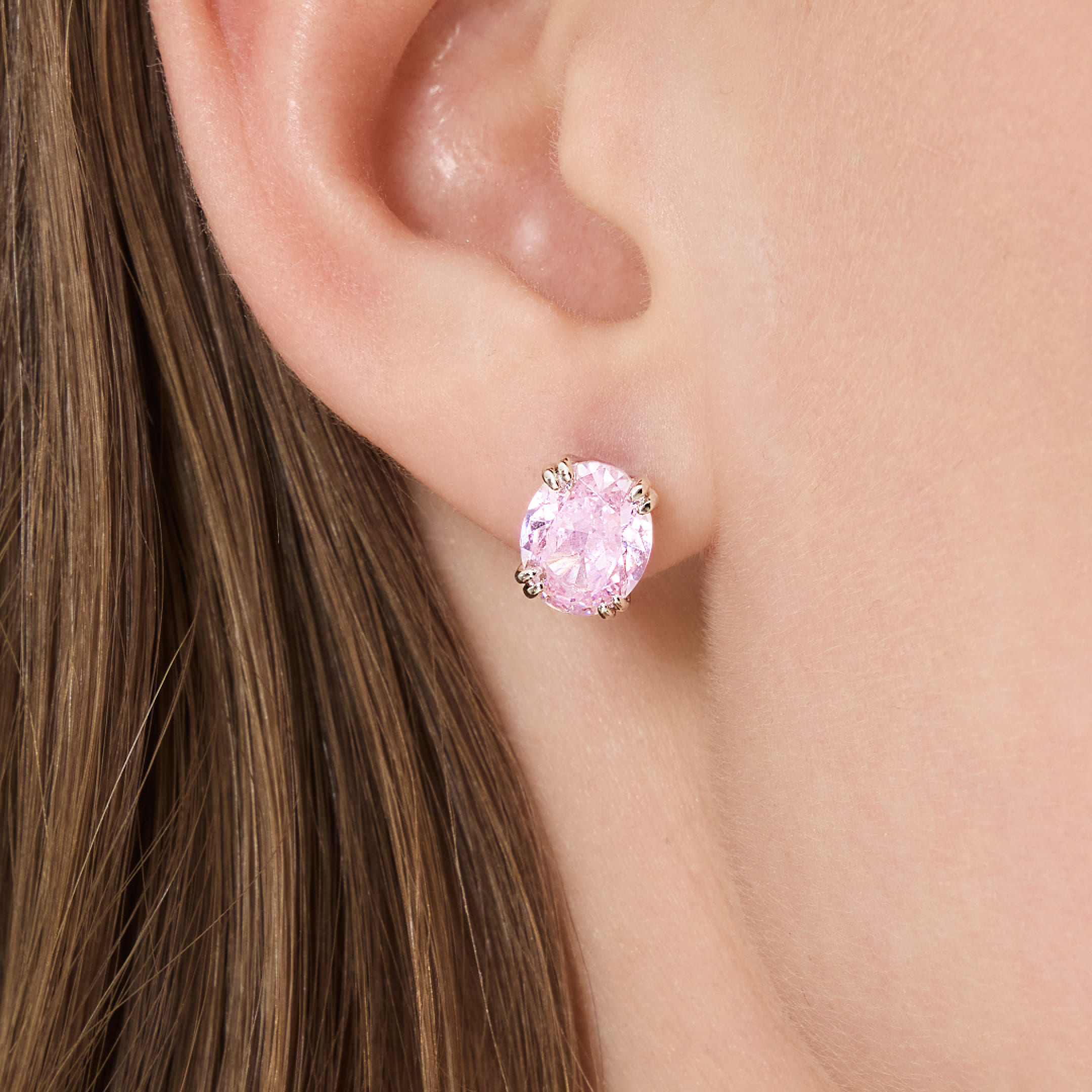 Серебряные серьги-пусеты с кубическим цирконием