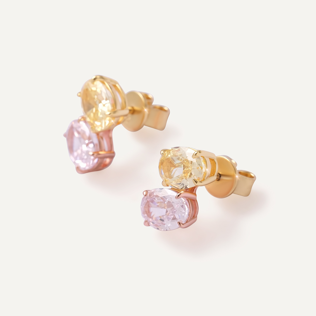 Серебряные серьги-пусеты с кубическим цирконием