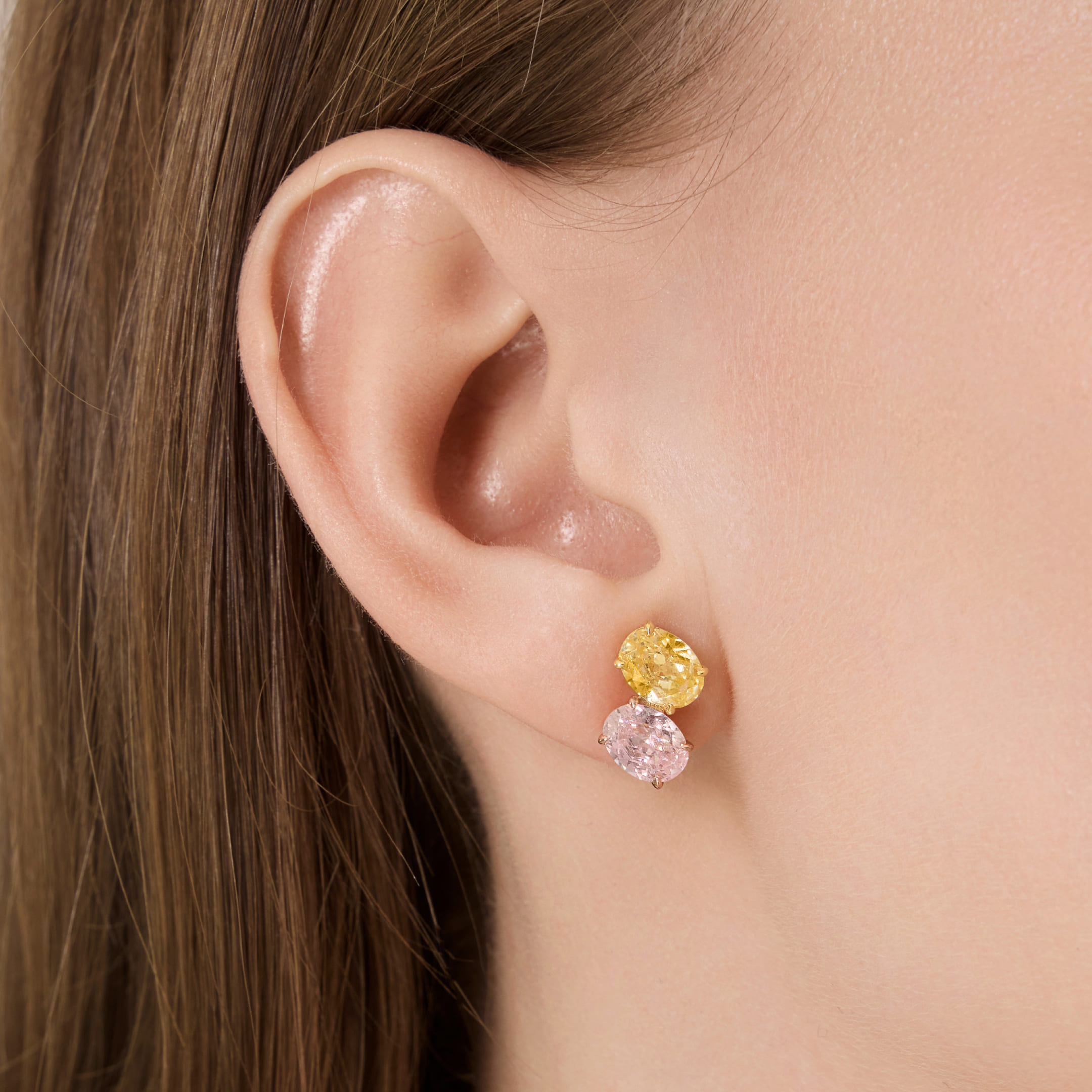 Серебряные серьги-пусеты с кубическим цирконием