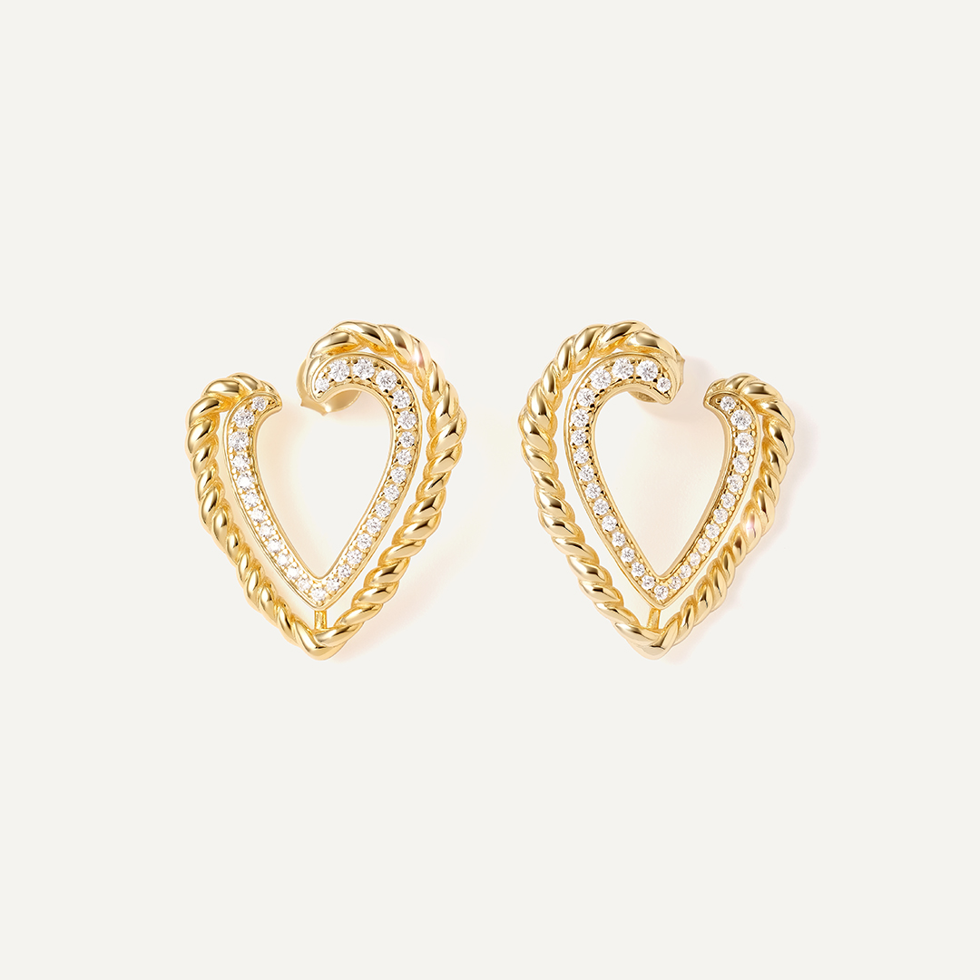 Серебряные серьги-пусеты с кубическим цирконием