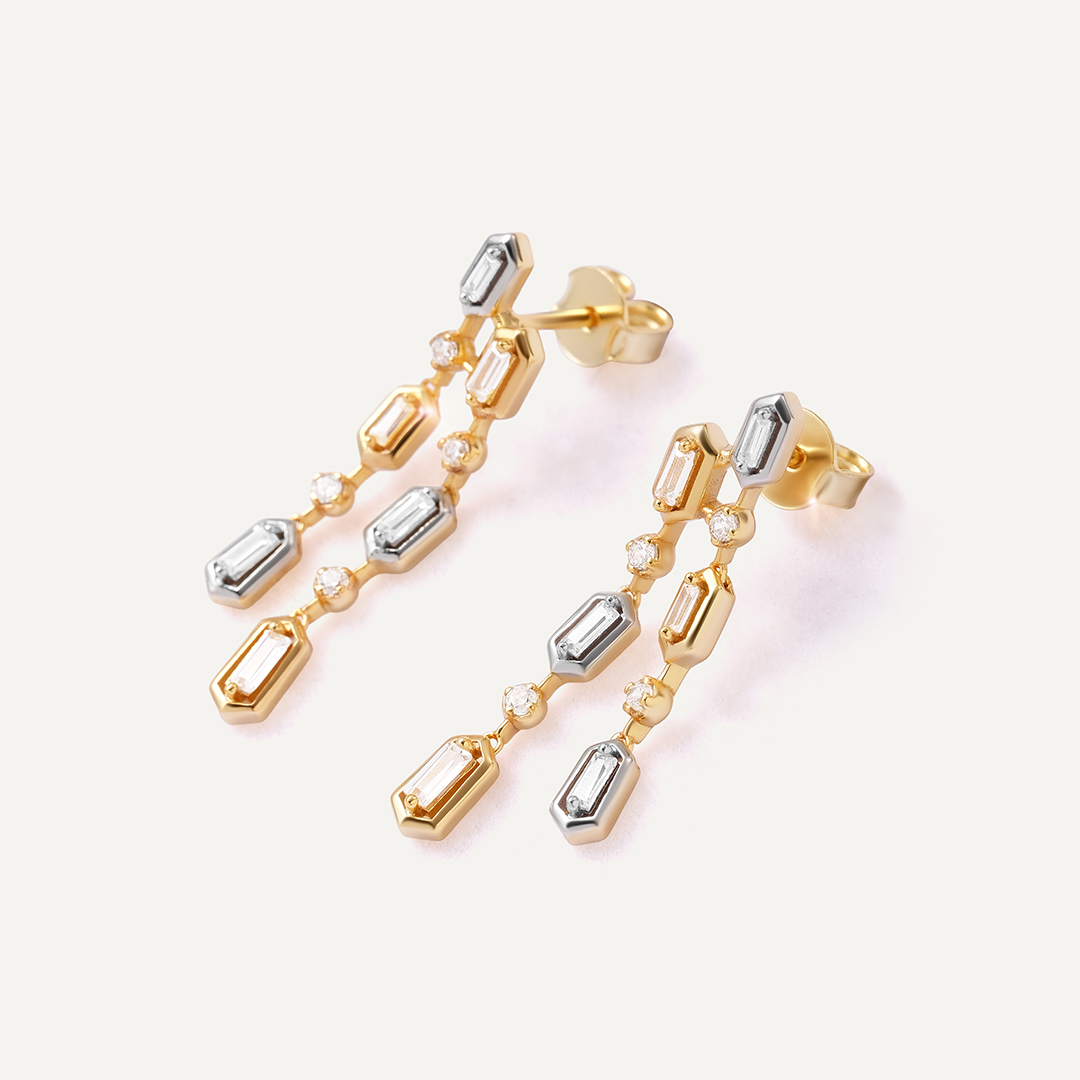 Серебряные серьги-пусеты с кубическим цирконием