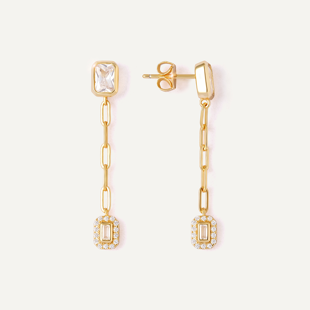 Серебряные серьги-пусеты с кубическим цирконием