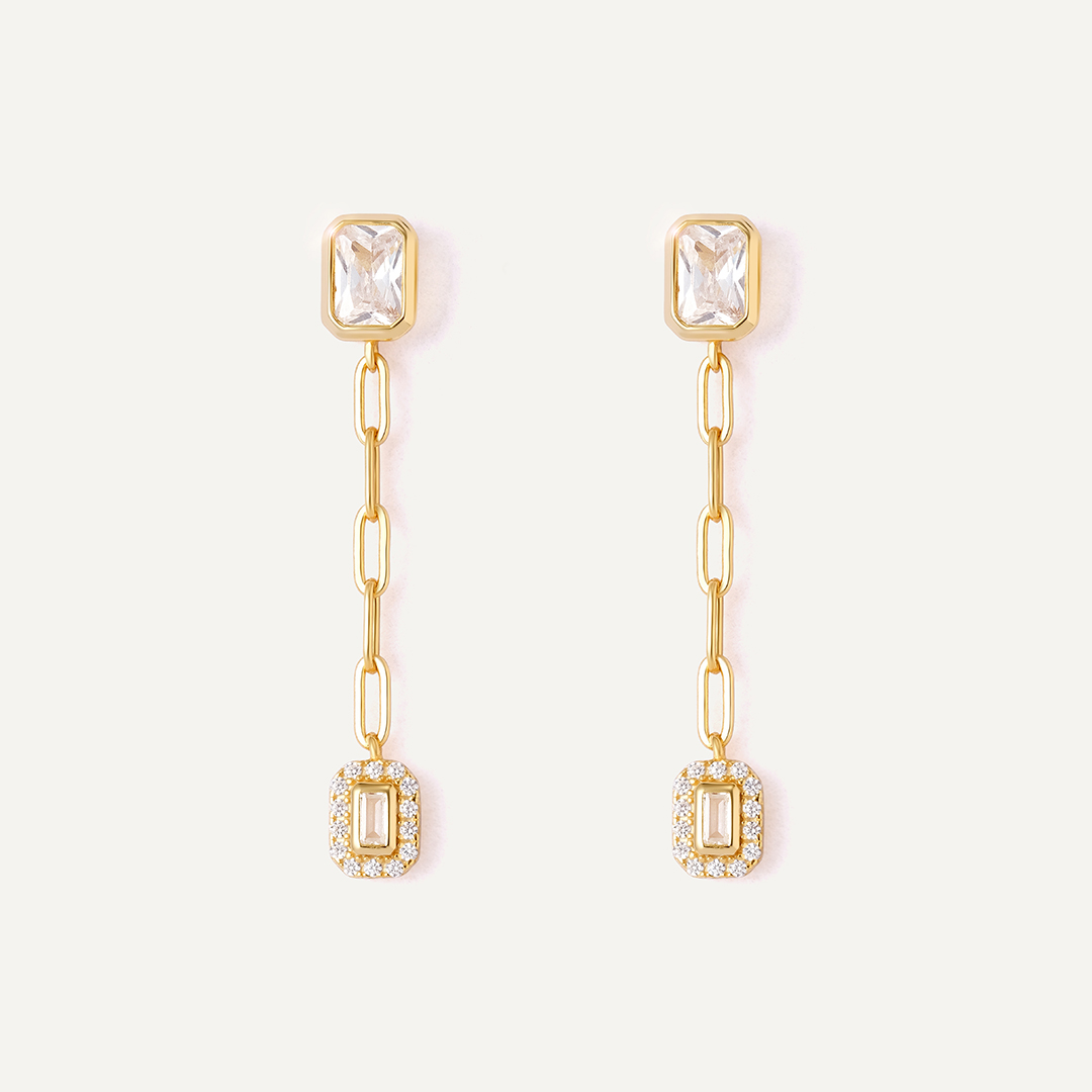 Серебряные серьги-пусеты с кубическим цирконием