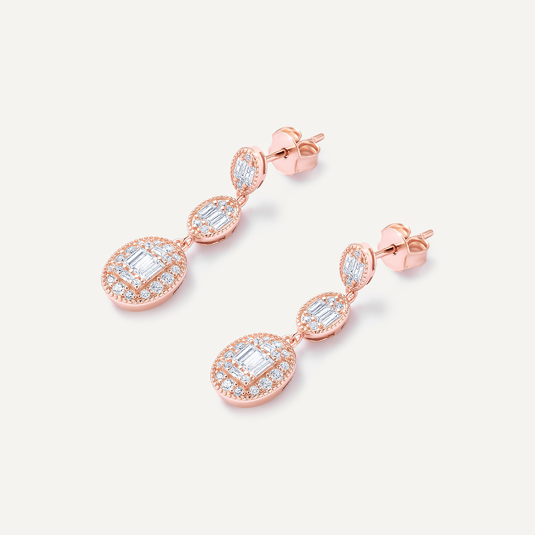 Серебряные серьги-пусеты с кубическим цирконием