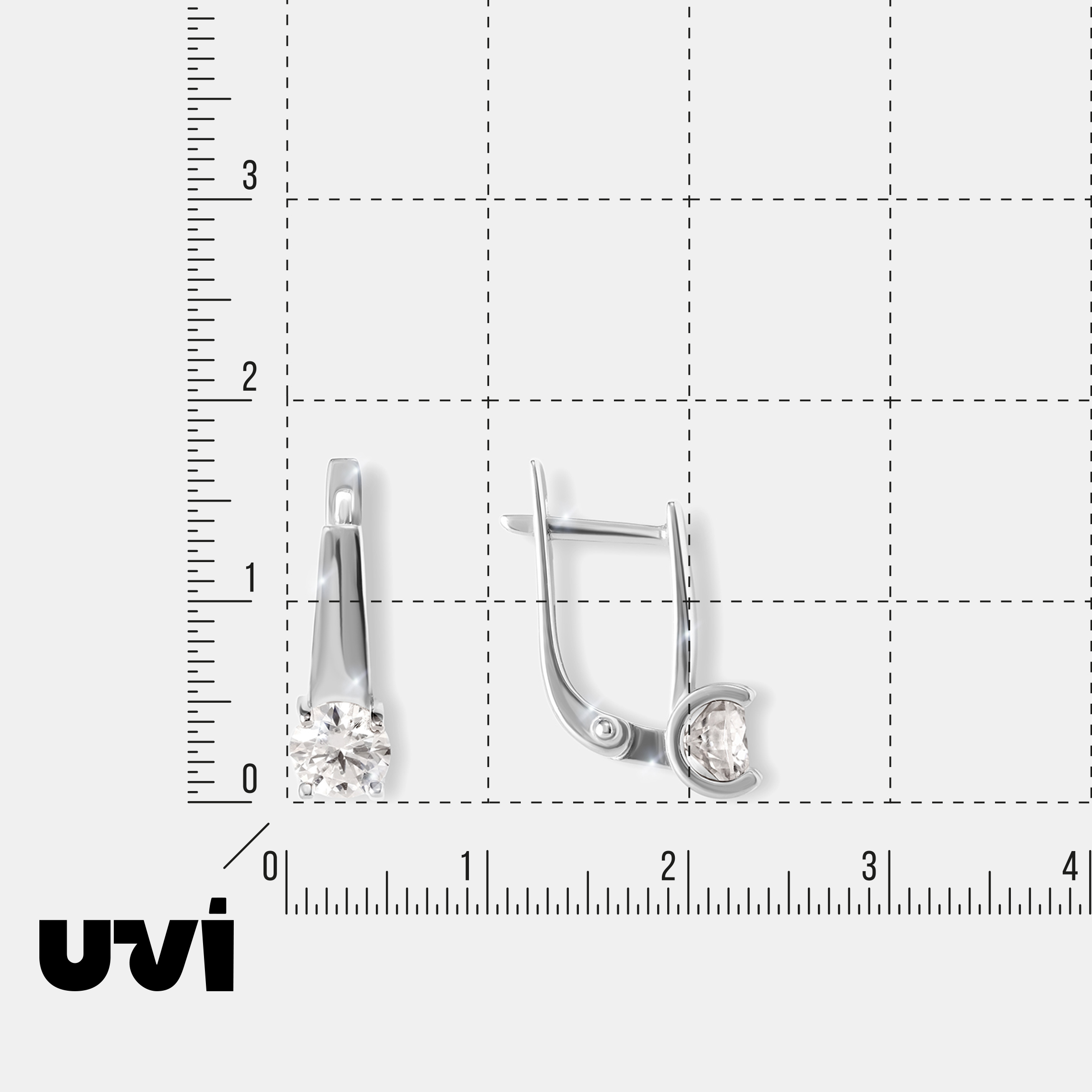 Серебряные серьги с муассанитами