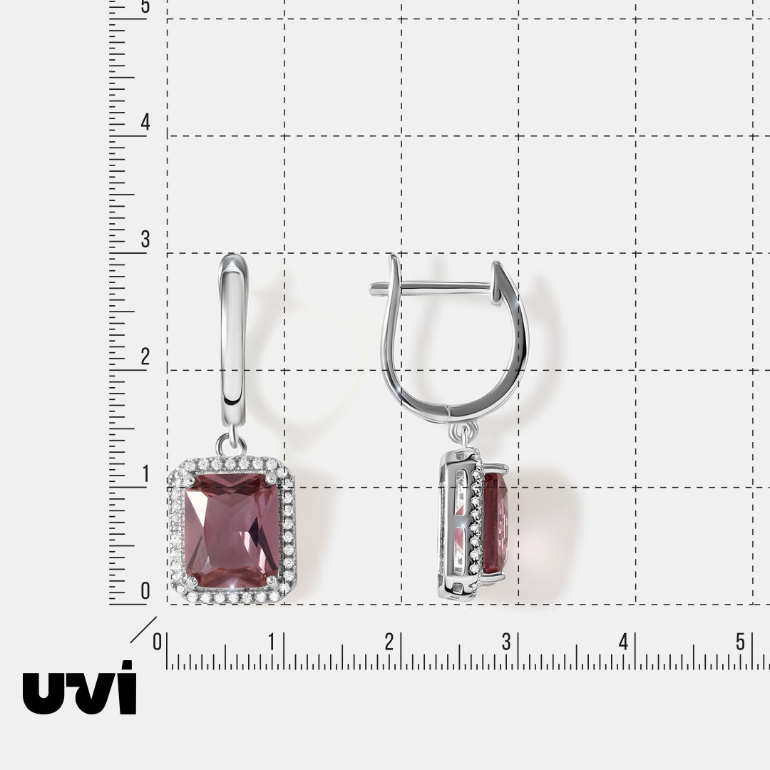 Серебряные серьги с султанитами
