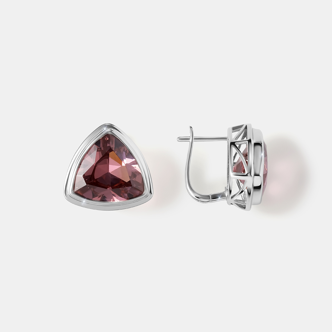 Серебряные серьги с султанитами