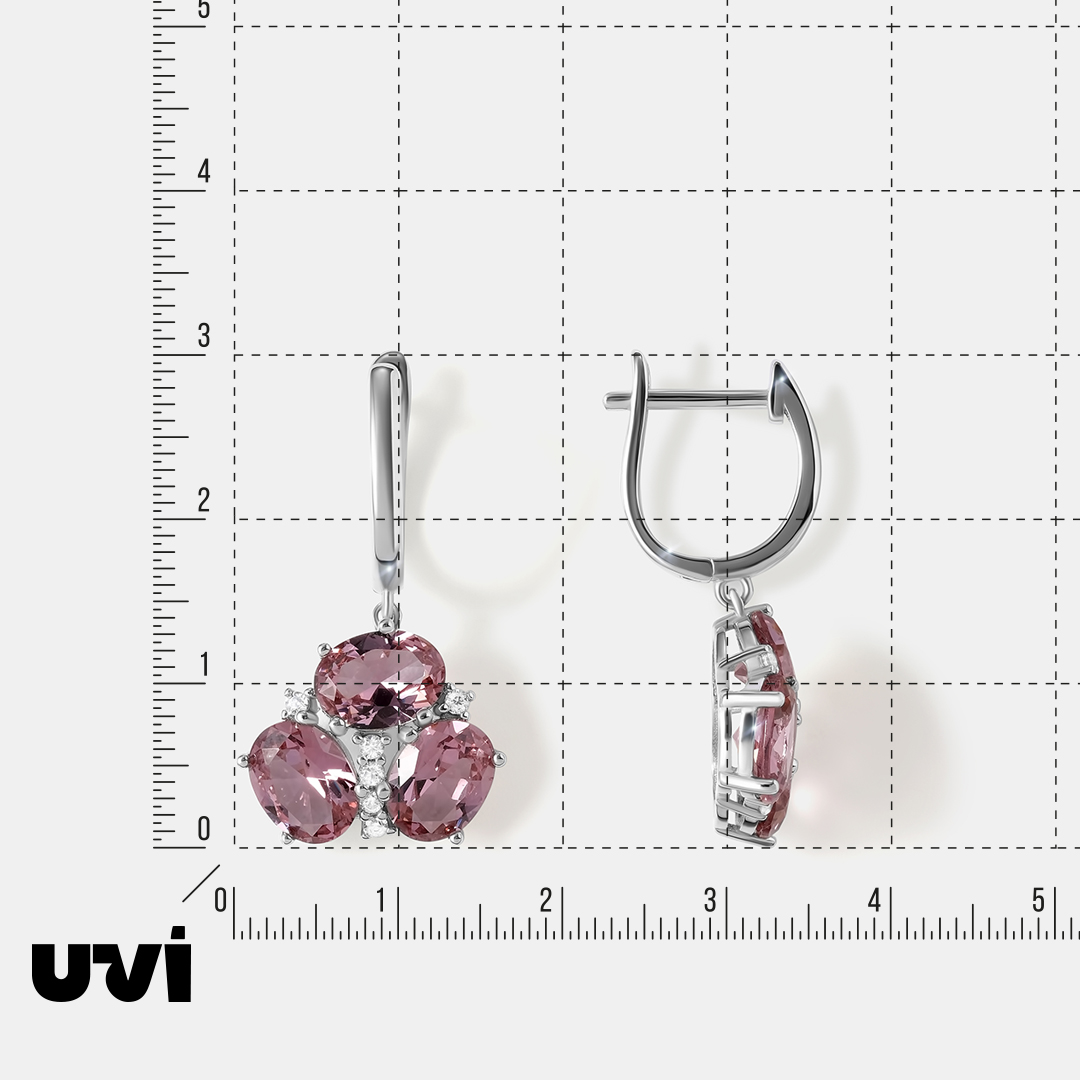 Серебряные серьги с султанитами