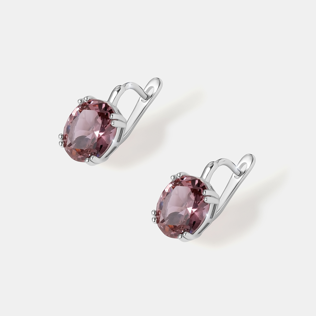 Серебряные серьги с султанитами