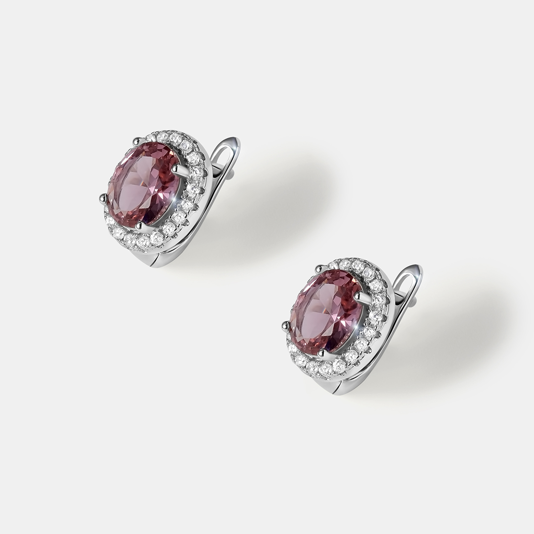 Серебряные серьги с султанитами