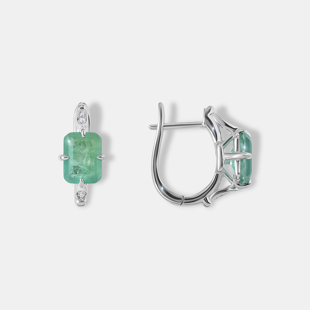 Серебряные серьги с горным хрусталем