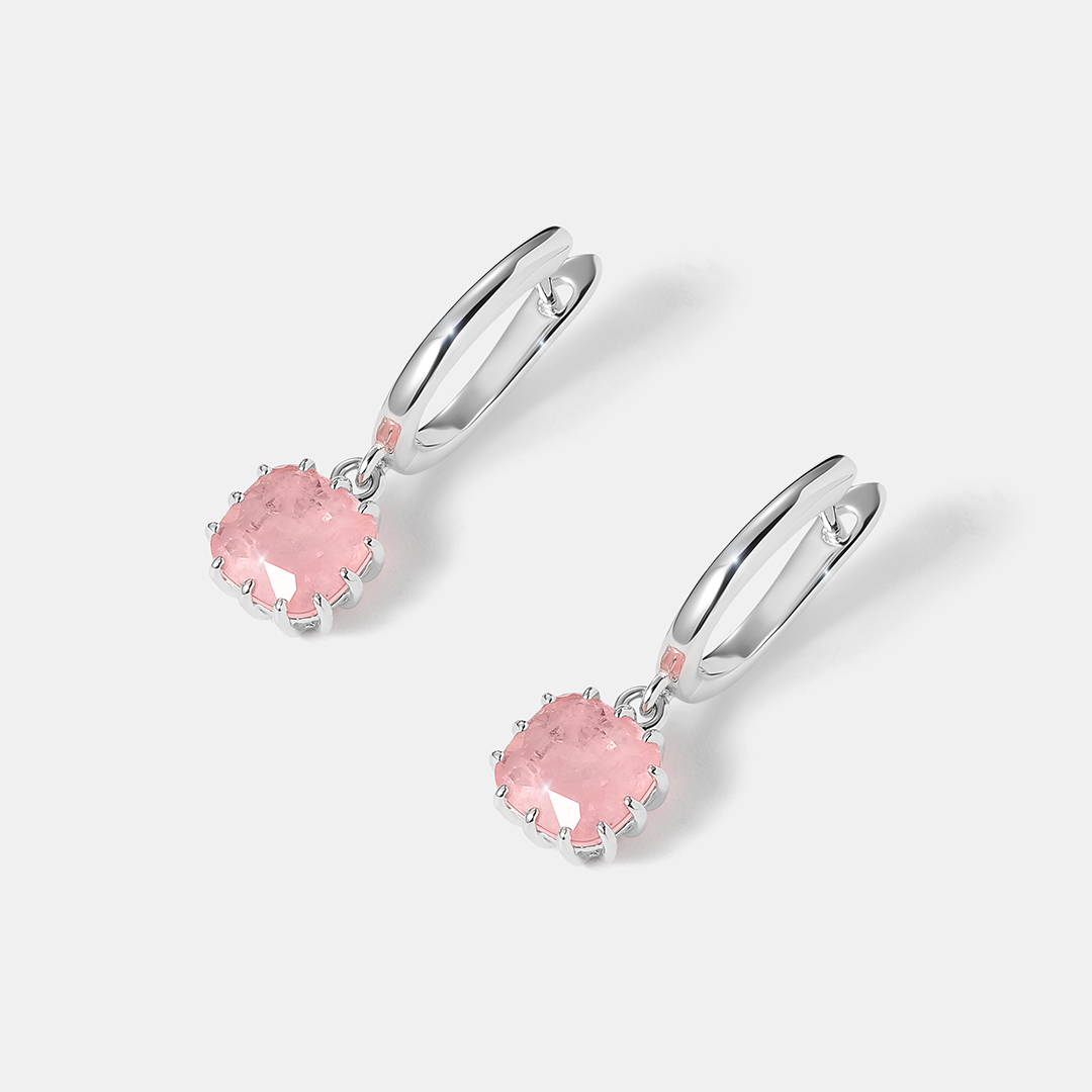 Серебряные серьги с горным хрусталем