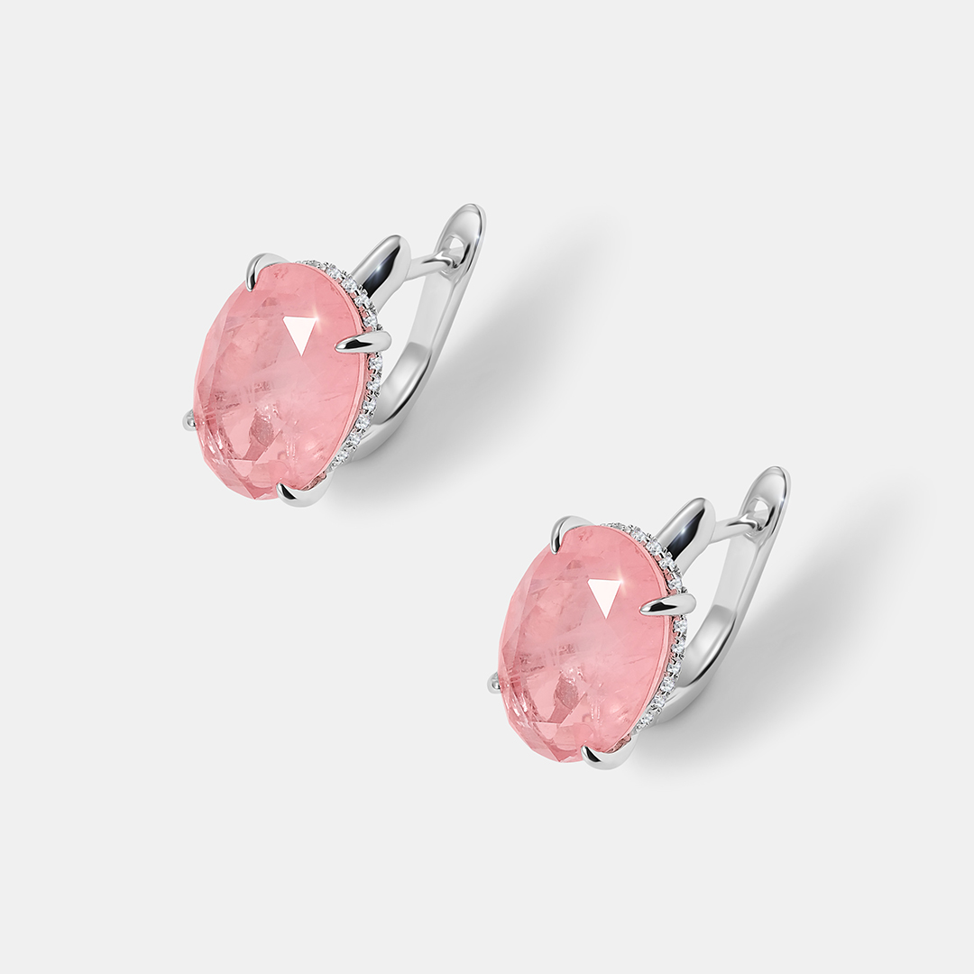 Серебряные серьги с горным хрусталем