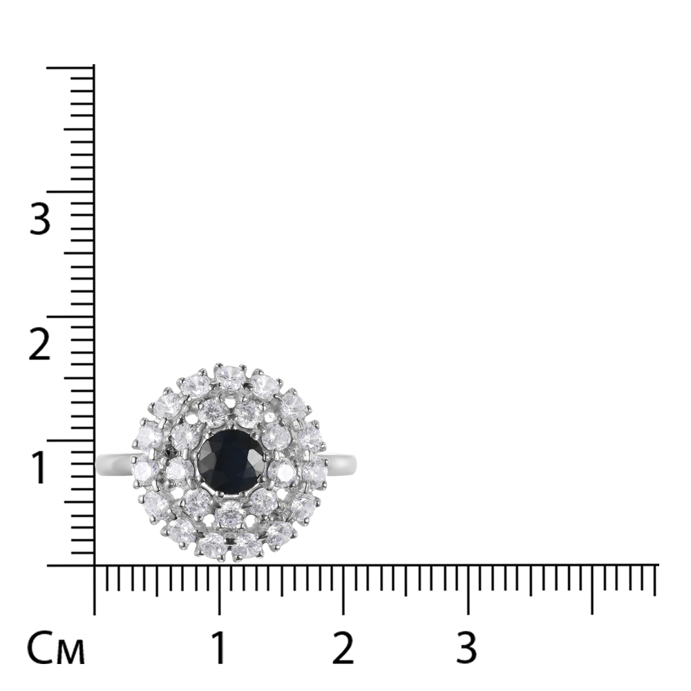 Серебряное кольцо с сапфиром