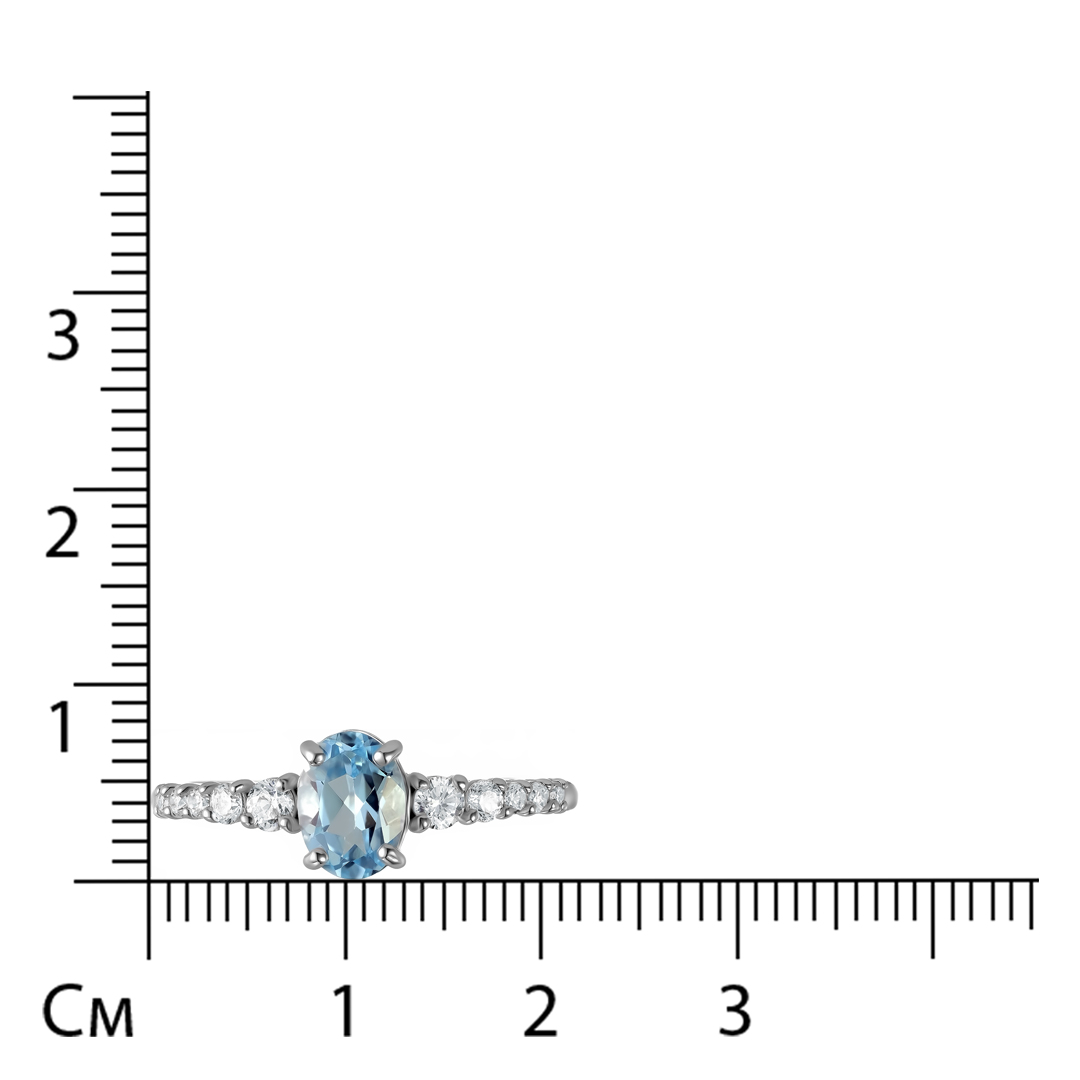 Серебряное кольцо с топазом
