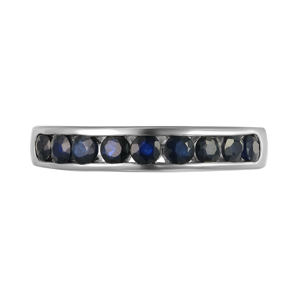Серебряное кольцо 925 пробы; вставки 9 Сапфир U 5/6 1,53;