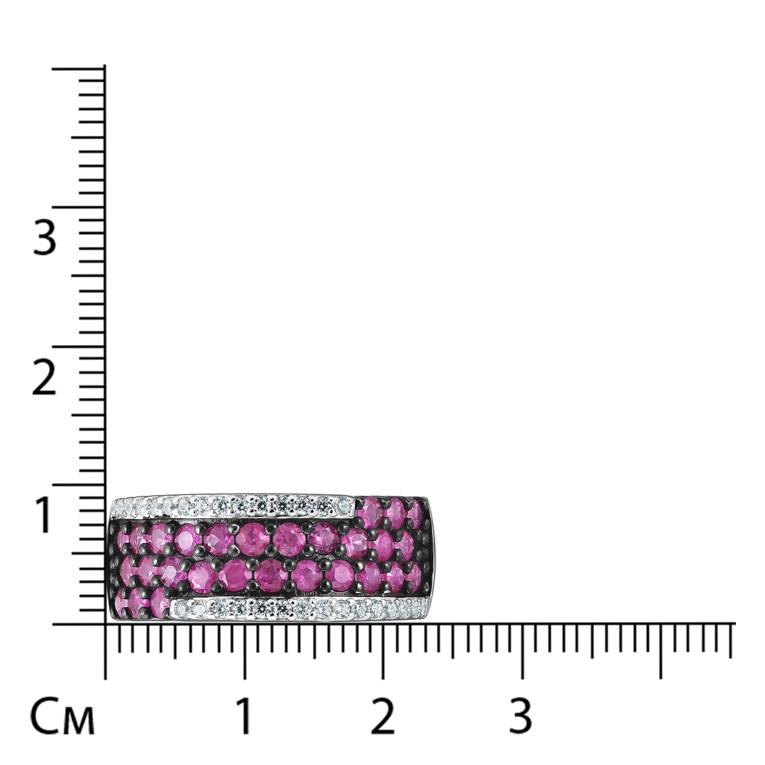 Серебряное кольцо с рубинами