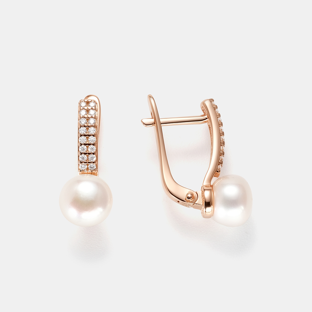 Серебряные серьги с жемчугом