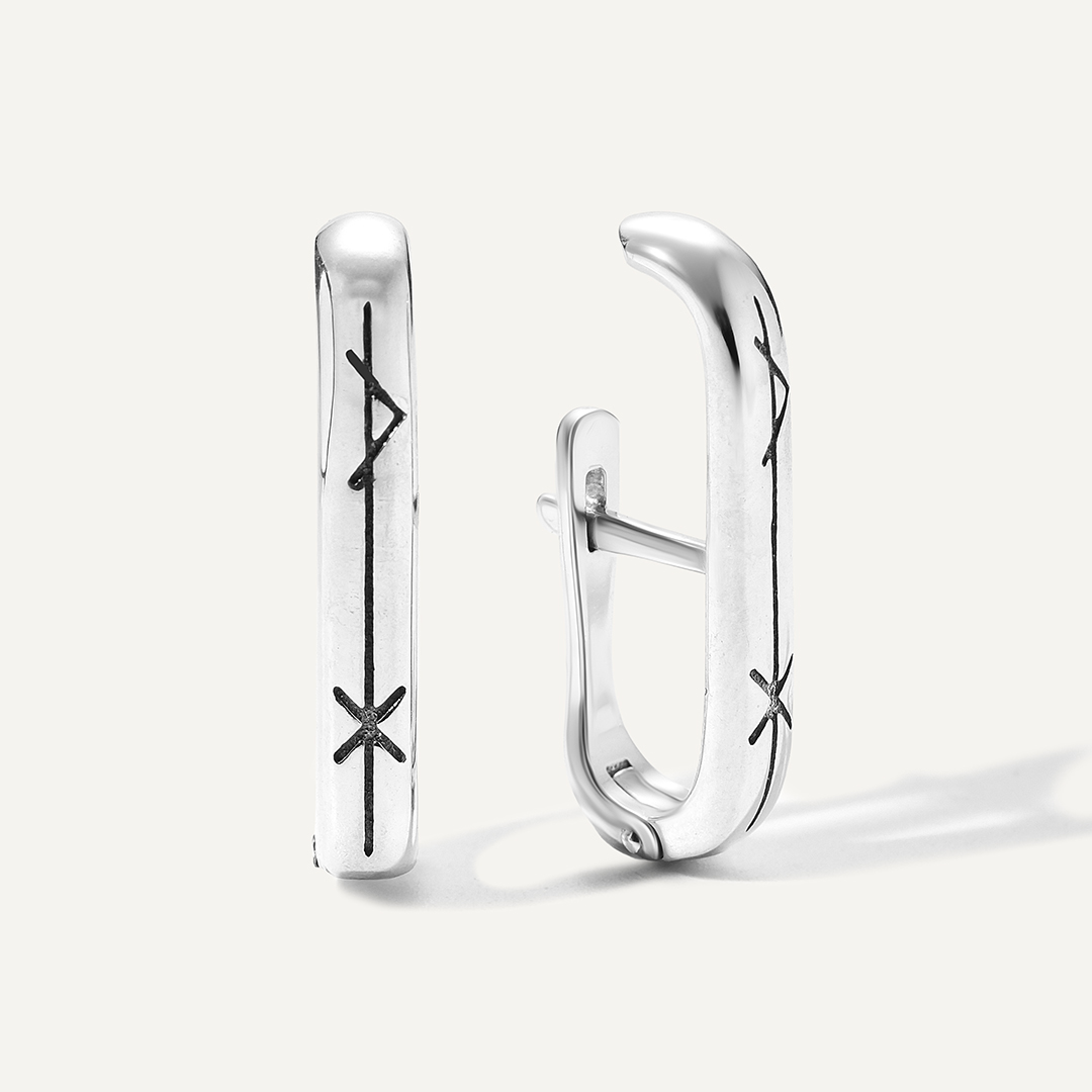 Серебряные серьги "Хризма"